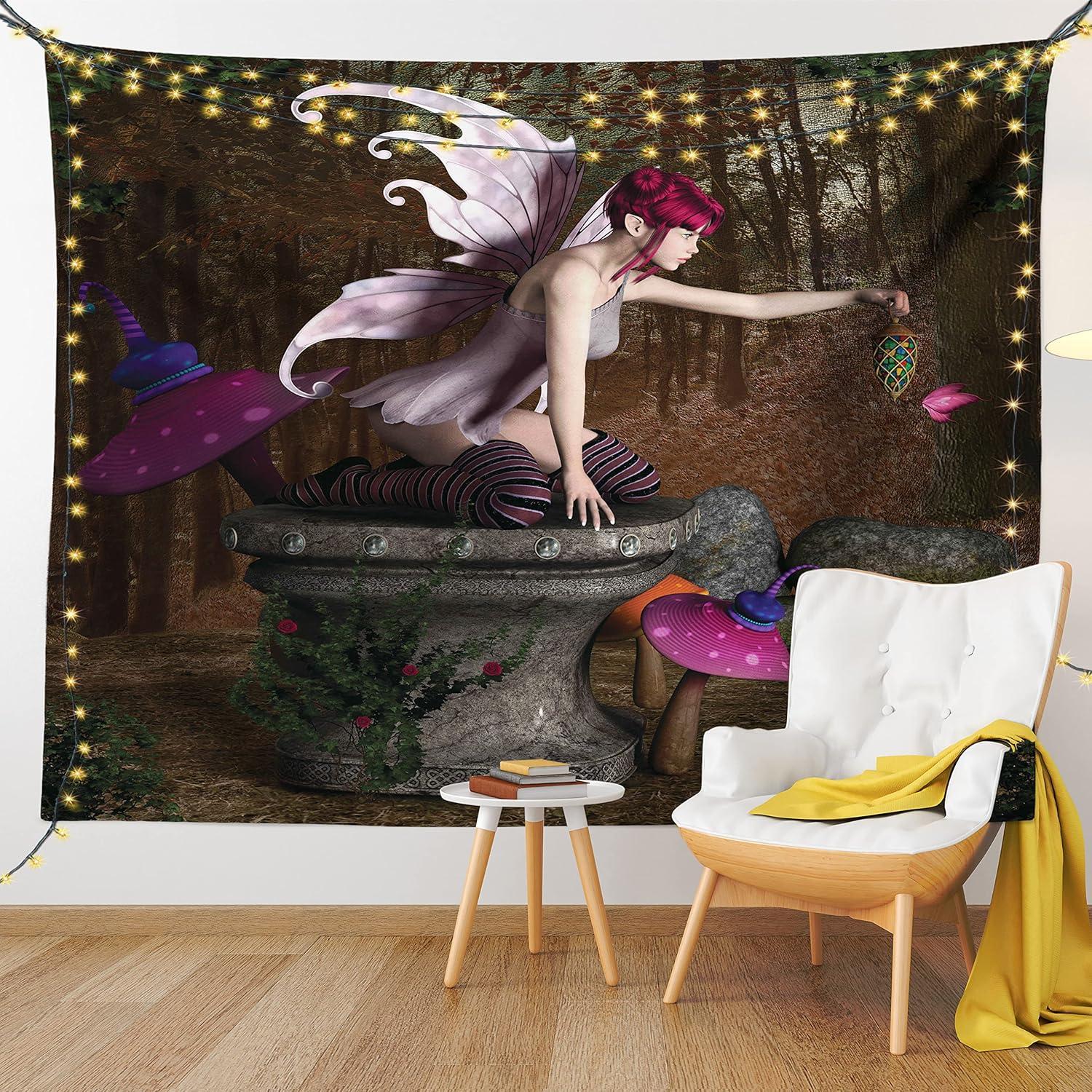imageAmbesonne Flower Tapestry Modern Lines Leafy Eucalyptus Pattern with Tender Sunflower and Peony Fabric Wall Hanging Decor for Bedroom Living Room Dorm 28 X 23 Grey Teal Laurel GreenRed Purple Grey