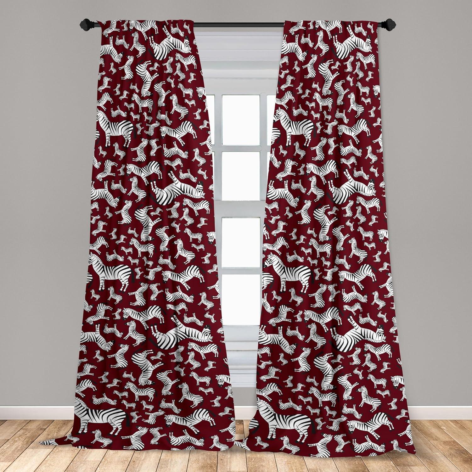 imageAmbesonne Garden Scene Curtains Autumn Vibes Romantic Themed Monochrome Daisy Pattern Neutral Art Window Treatments 2 Panel Set for Living Room Bedroom Pair of 28 x 95 Charcoal Grey EggshellRaspberry and White