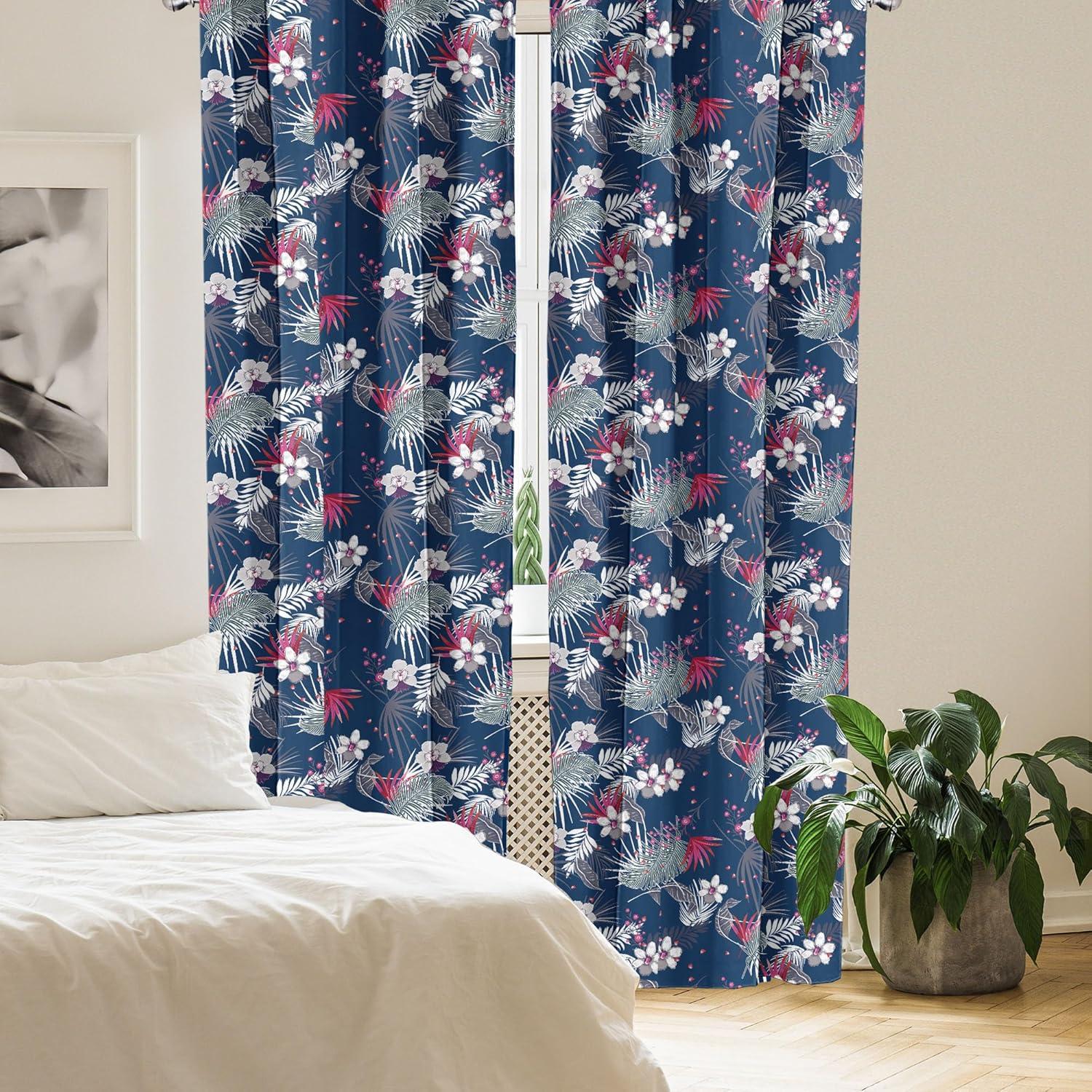 imageAmbesonne Garden Scene Curtains Autumn Vibes Romantic Themed Monochrome Daisy Pattern Neutral Art Window Treatments 2 Panel Set for Living Room Bedroom Pair of 28 x 95 Charcoal Grey EggshellDark Pink Dark Lavender