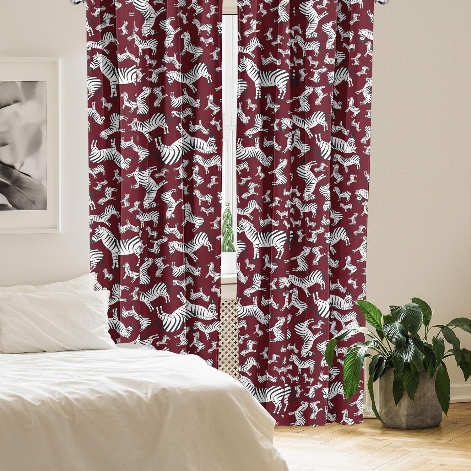 imageAmbesonne Garden Scene Curtains Autumn Vibes Romantic Themed Monochrome Daisy Pattern Neutral Art Window Treatments 2 Panel Set for Living Room Bedroom Pair of 28 x 95 Charcoal Grey EggshellRaspberry and White