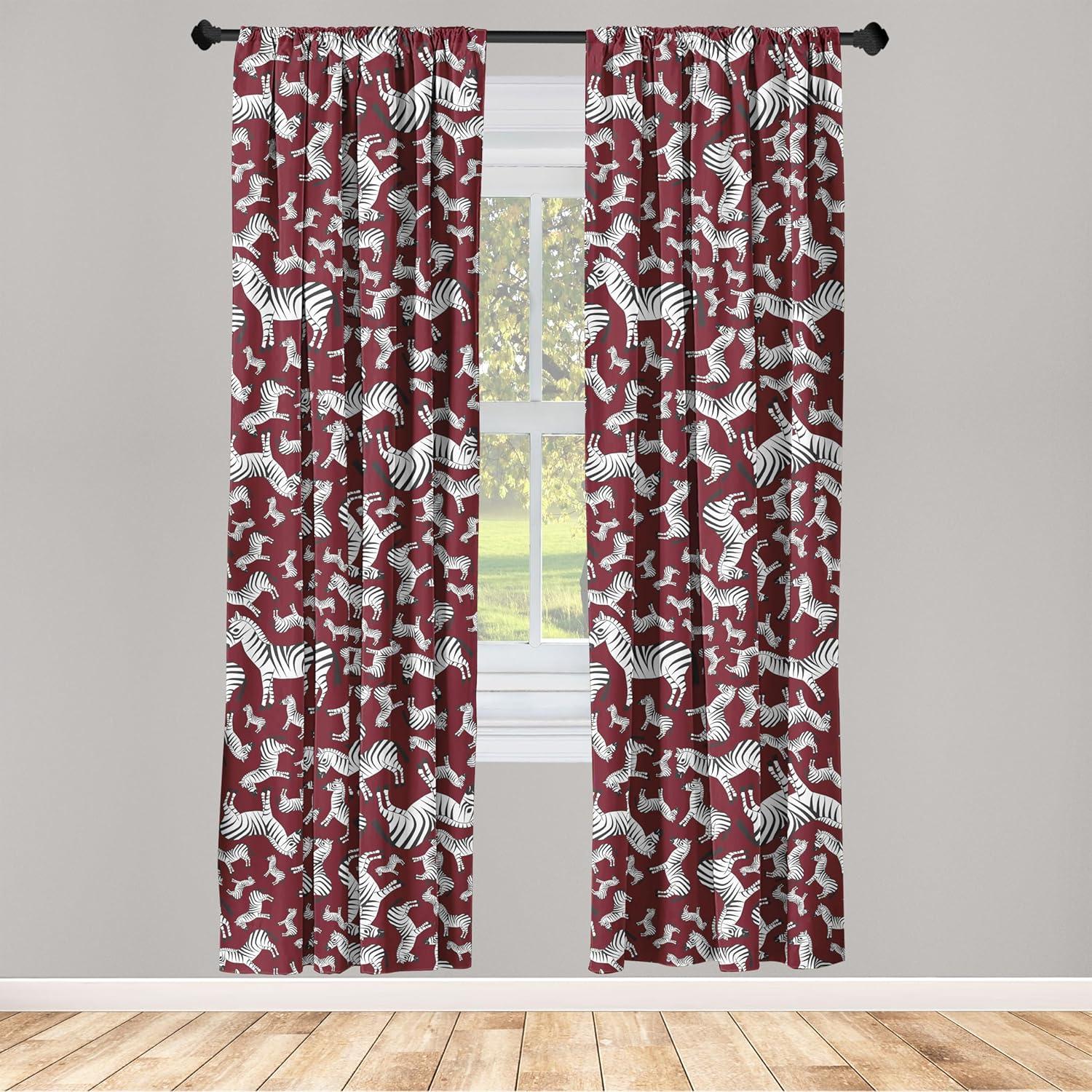 imageAmbesonne Garden Scene Curtains Autumn Vibes Romantic Themed Monochrome Daisy Pattern Neutral Art Window Treatments 2 Panel Set for Living Room Bedroom Pair of 28 x 95 Charcoal Grey EggshellRaspberry and White