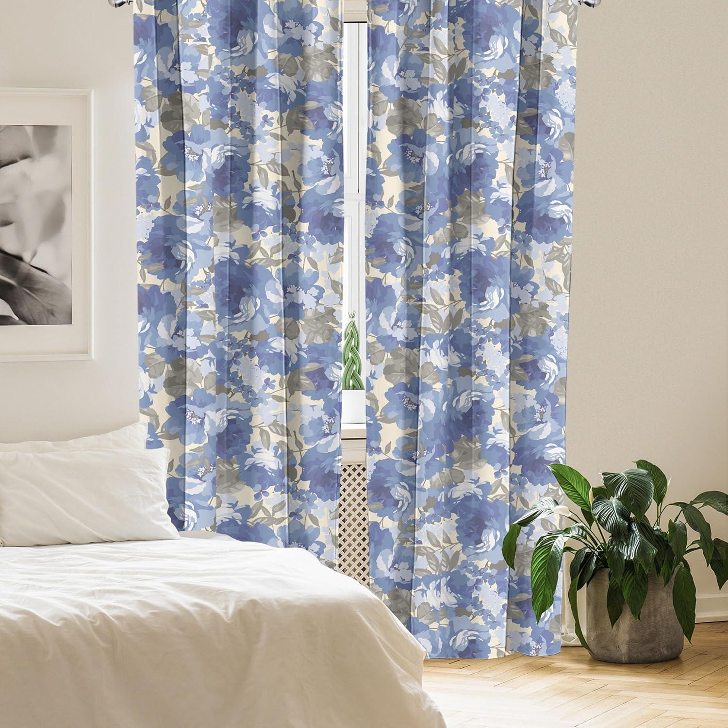 imageAmbesonne Garden Scene Curtains Soft Tones Flowers Boho Pattern Springtime Inspired Neutral Art Window Treatments 2 Panel Set for Living Room Bedroom Pair of 28 x 95 Lavender Blue Warm TaupeDark Lavender Champagne