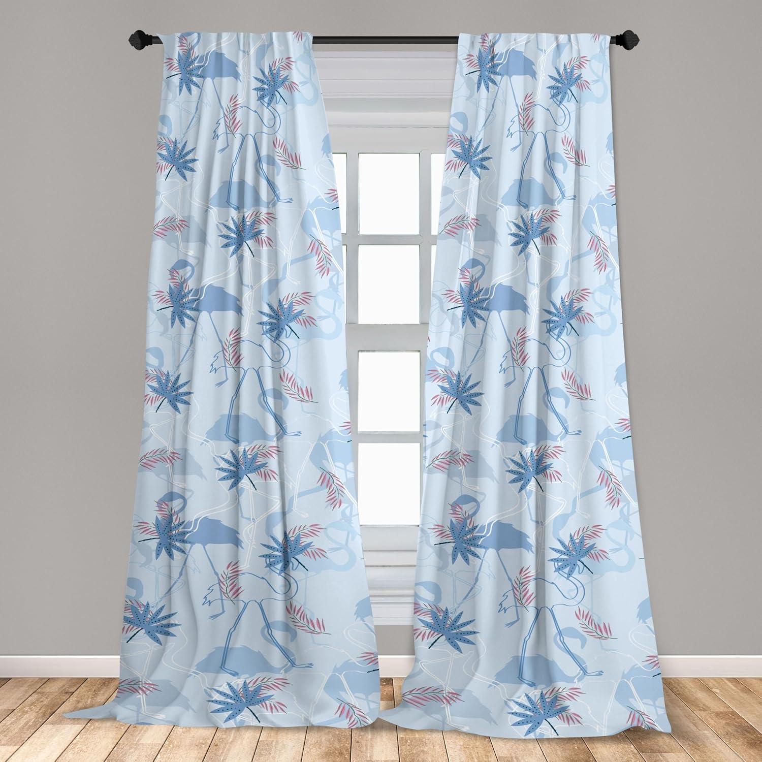 imageAmbesonne Garden Scene Curtains Soft Tones Flowers Boho Pattern Springtime Inspired Neutral Art Window Treatments 2 Panel Set for Living Room Bedroom Pair of 28 x 95 Lavender Blue Warm TaupePale Blue Ceil Blue Pink