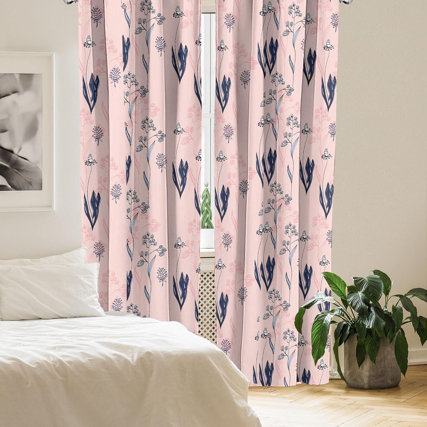 imageAmbesonne Garden Scene Curtains Soft Tones Flowers Boho Pattern Springtime Inspired Neutral Art Window Treatments 2 Panel Set for Living Room Bedroom Pair of 28 x 95 Lavender Blue Warm TaupeBlush Dark Indigo