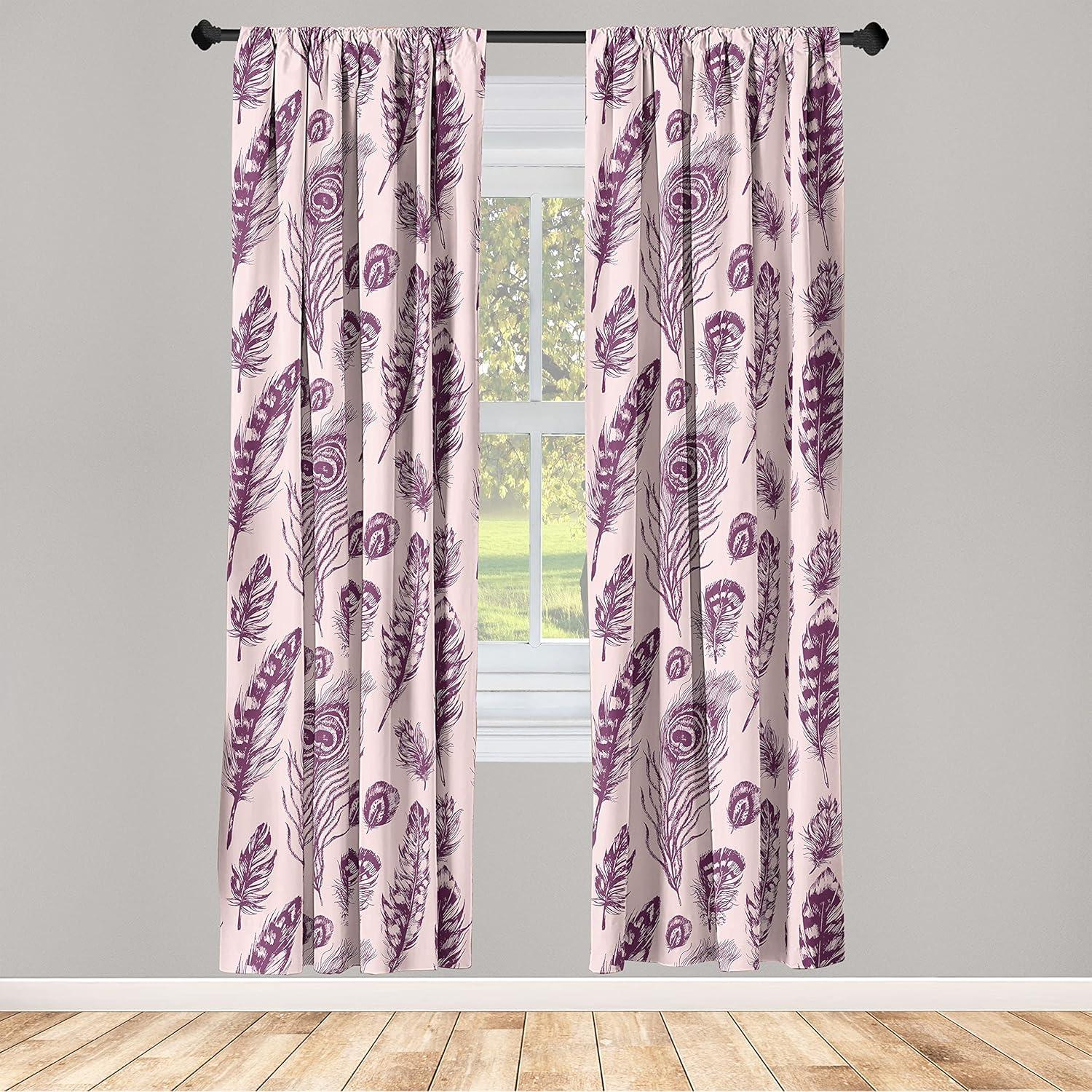 imageAmbesonne Garden Scene Curtains Soft Tones Flowers Boho Pattern Springtime Inspired Neutral Art Window Treatments 2 Panel Set for Living Room Bedroom Pair of 28 x 95 Lavender Blue Warm TaupePlum and Blush