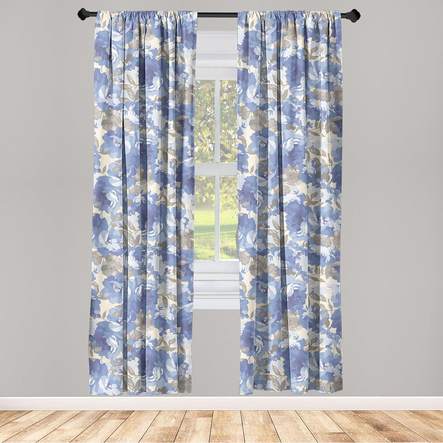 imageAmbesonne Garden Scene Curtains Soft Tones Flowers Boho Pattern Springtime Inspired Neutral Art Window Treatments 2 Panel Set for Living Room Bedroom Pair of 28 x 95 Lavender Blue Warm TaupeDark Lavender Champagne