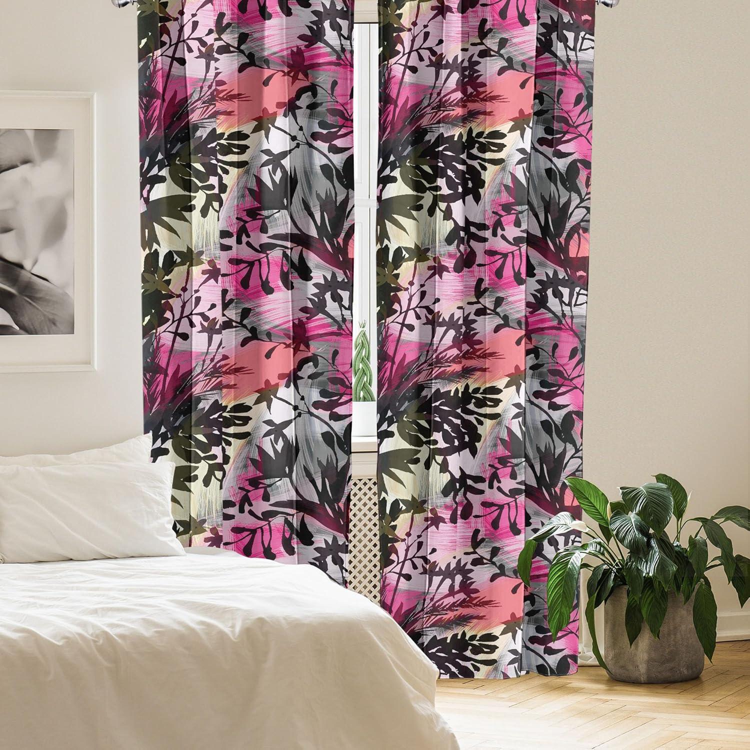 imageAmbesonne Garden Scene Curtains Soft Tones Flowers Boho Pattern Springtime Inspired Neutral Art Window Treatments 2 Panel Set for Living Room Bedroom Pair of 28 x 95 Lavender Blue Warm TaupeHot Pink Hunter Green