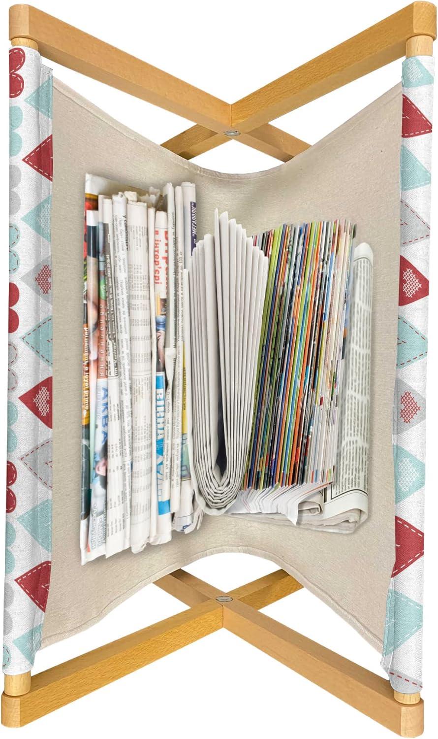 imageAmbesonne Hearts Magazine and Book Holder Rhythmic Sponge Print Look Cutsy Valentines Romance Love Floor Rack Decor for Interior of Home amp Office 22 x 19 Blush Pastel PinkRuby Pale Blue White