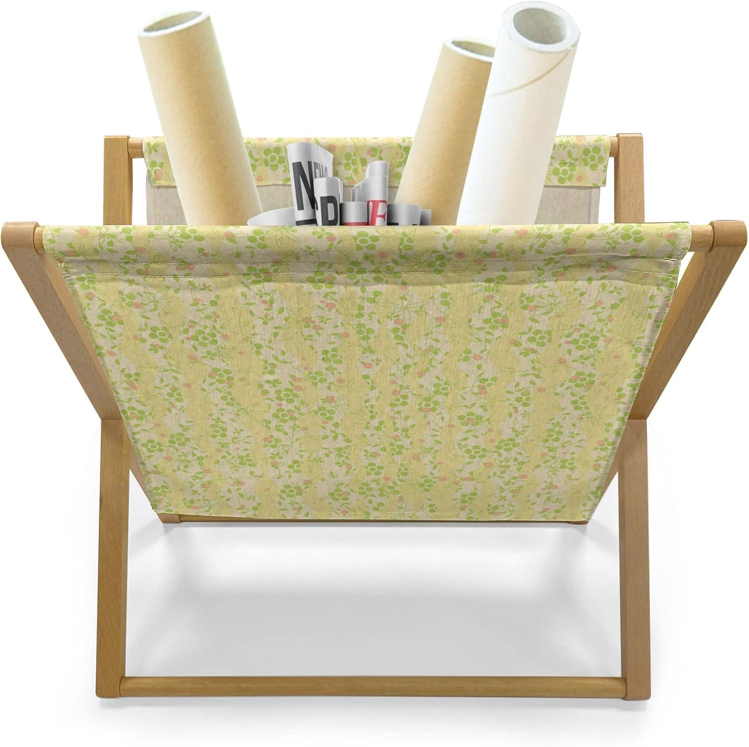 imageAmbesonne Hearts Magazine and Book Holder Rhythmic Sponge Print Look Cutsy Valentines Romance Love Floor Rack Decor for Interior of Home amp Office 22 x 19 Blush Pastel PinkYellow Green Champagne