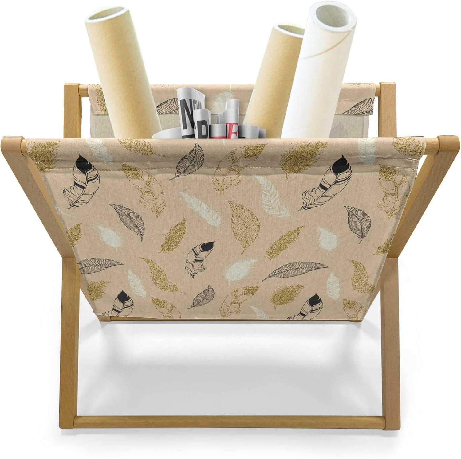 imageAmbesonne Hearts Magazine and Book Holder Rhythmic Sponge Print Look Cutsy Valentines Romance Love Floor Rack Decor for Interior of Home amp Office 22 x 19 Blush Pastel PinkBeige Pale Camel