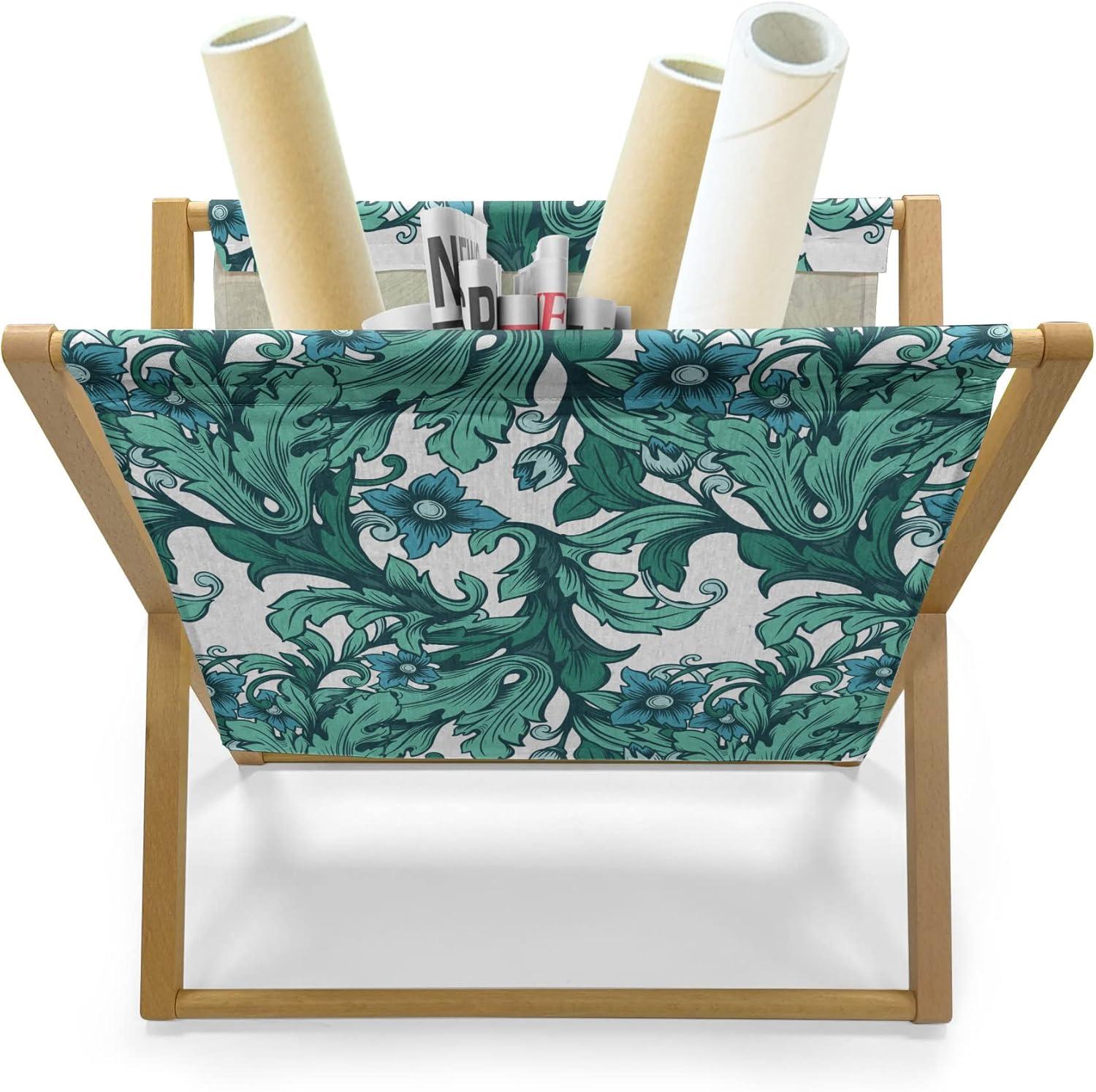 imageAmbesonne Hearts Magazine and Book Holder Rhythmic Sponge Print Look Cutsy Valentines Romance Love Floor Rack Decor for Interior of Home amp Office 22 x 19 Blush Pastel PinkSea Blue and Jade Green