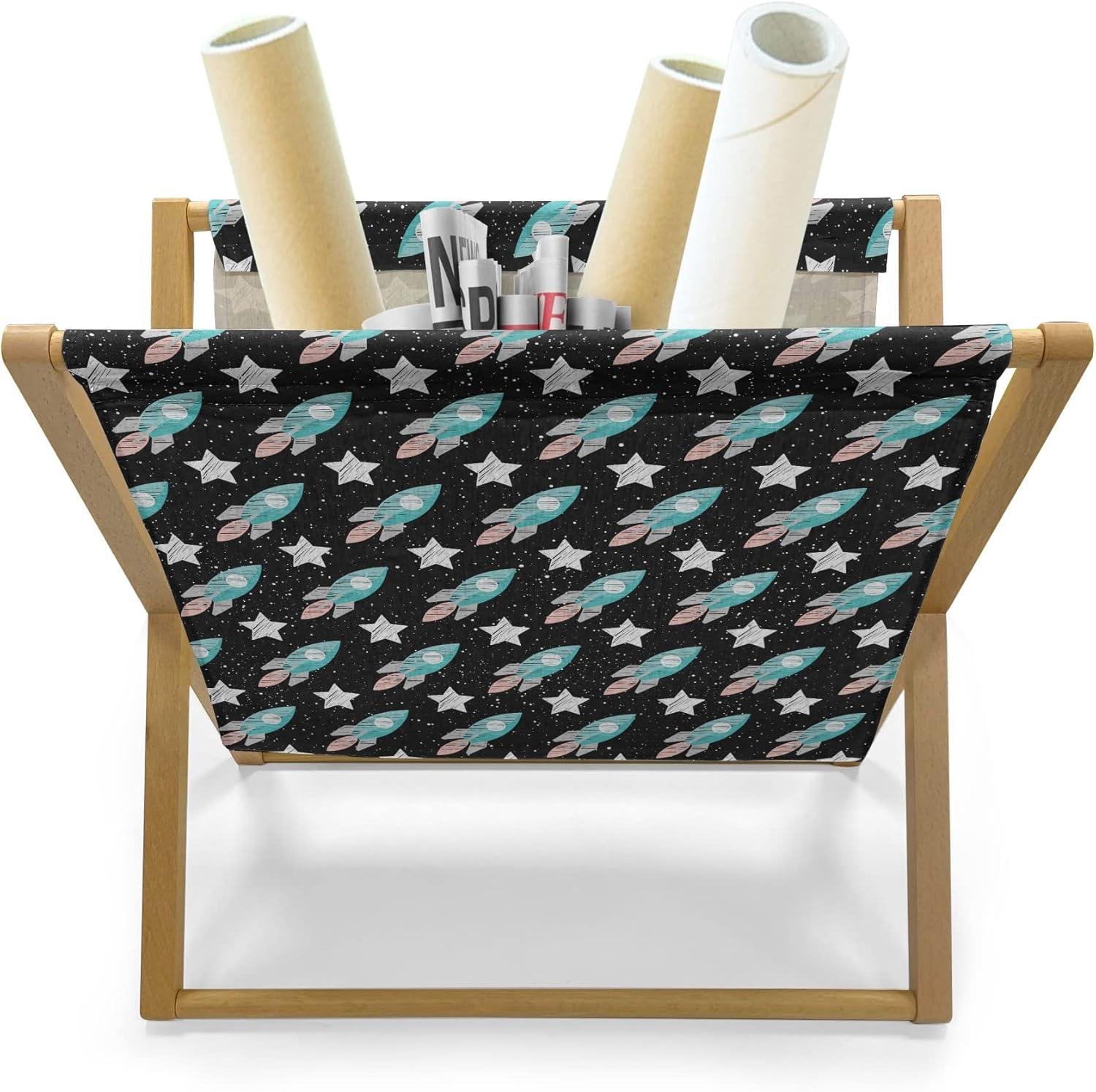 imageAmbesonne Hearts Magazine and Book Holder Rhythmic Sponge Print Look Cutsy Valentines Romance Love Floor Rack Decor for Interior of Home amp Office 22 x 19 Blush Pastel PinkTurquoise Charcoal Grey