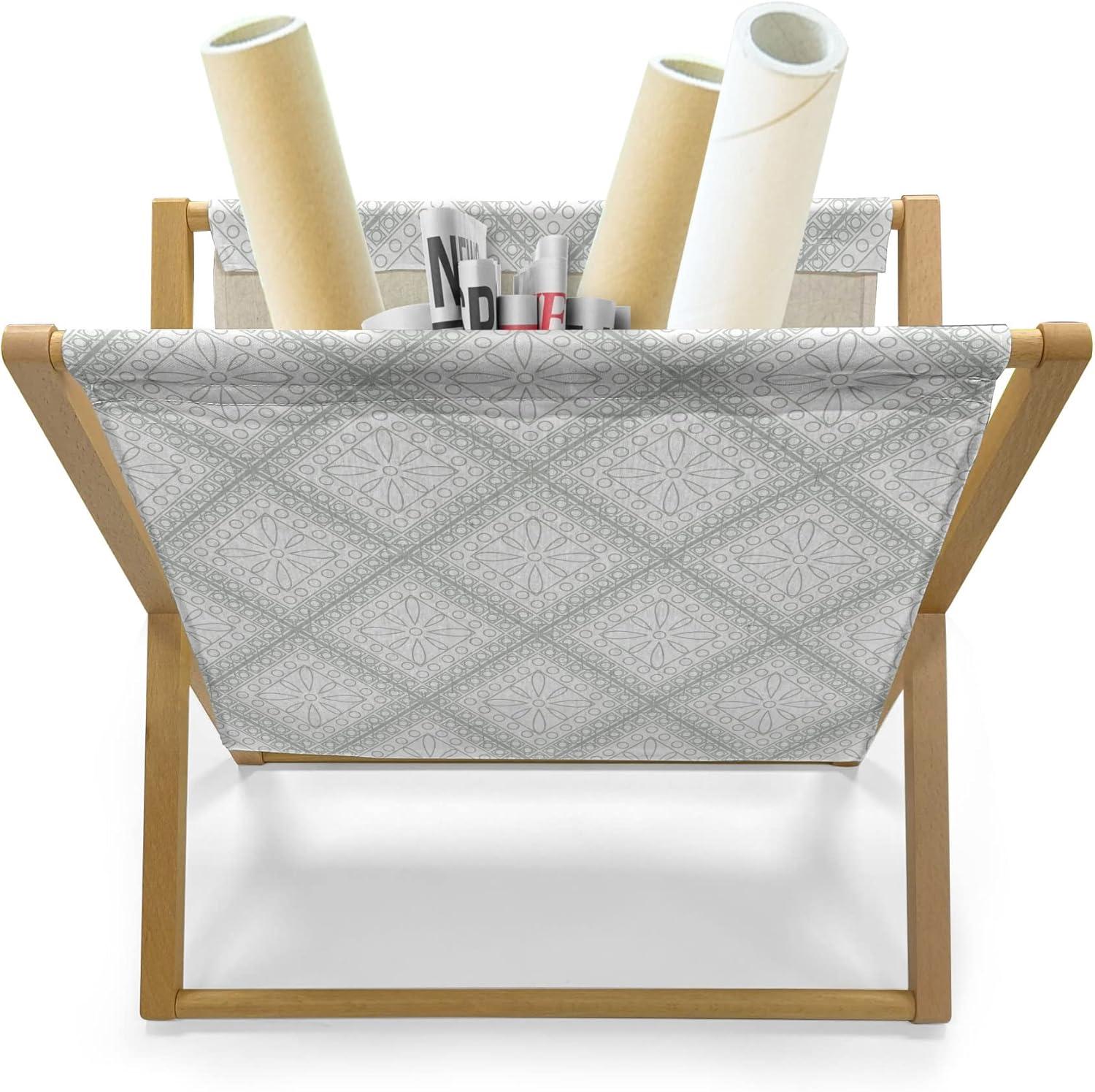 imageAmbesonne Hearts Magazine and Book Holder Rhythmic Sponge Print Look Cutsy Valentines Romance Love Floor Rack Decor for Interior of Home amp Office 22 x 19 Blush Pastel PinkPale Almond Green White