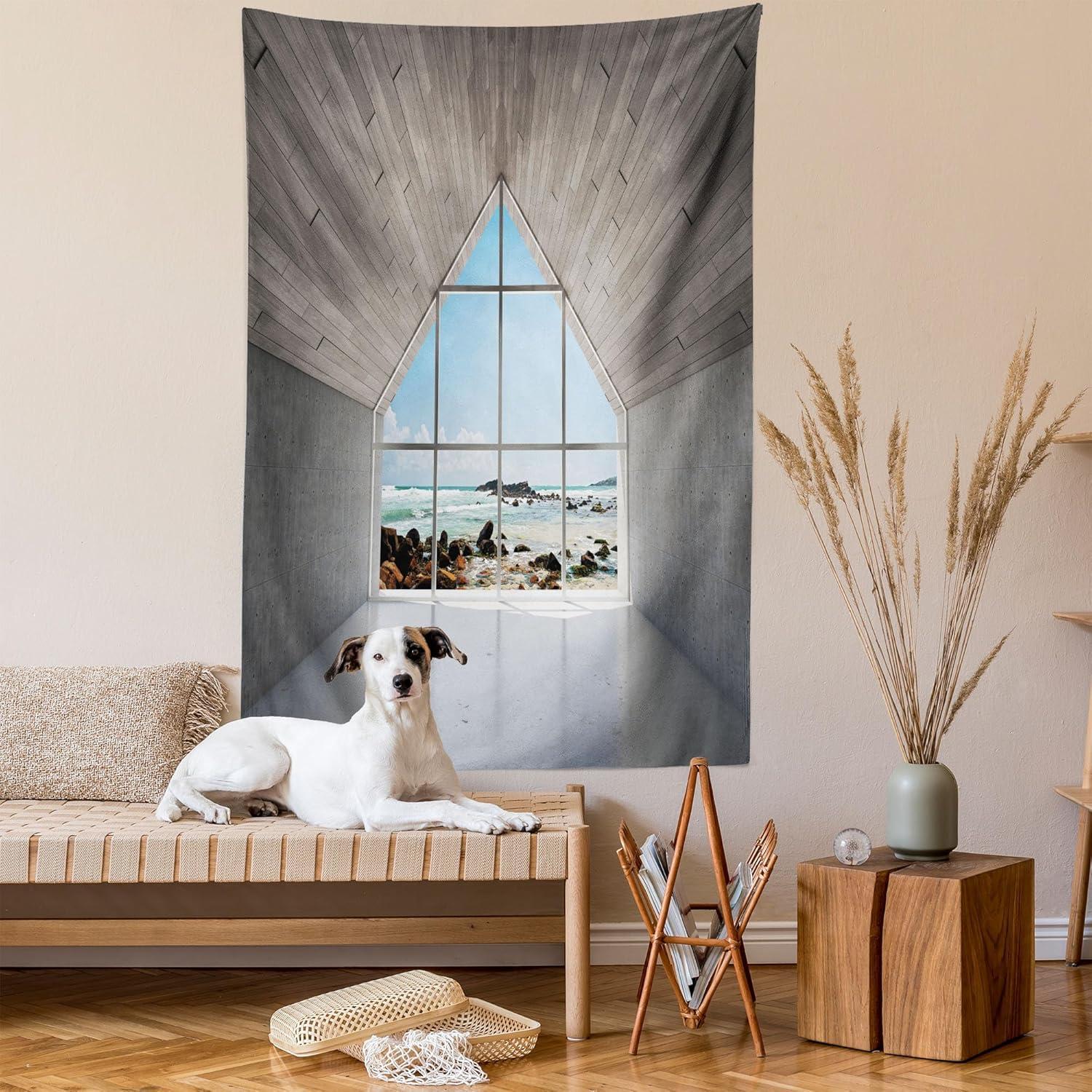 imageAmbesonne Mint Tapestry Blurry Abstract Background Shady Pastel Toned Modern Watercolor Murky Image Wall Hanging for Bedroom Living Room Dorm Decor 60 X 80 Mint GreenGrey Sky