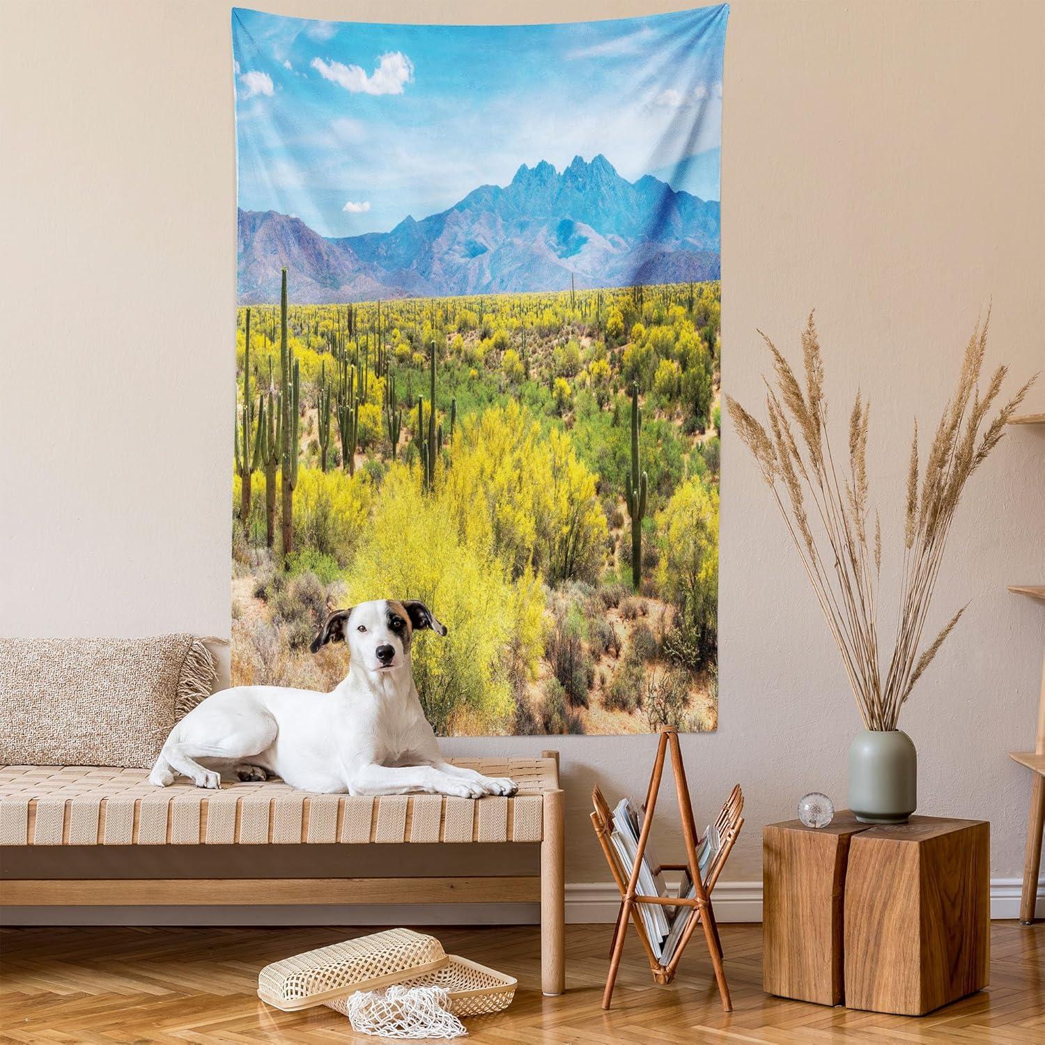 imageAmbesonne Mint Tapestry Blurry Abstract Background Shady Pastel Toned Modern Watercolor Murky Image Wall Hanging for Bedroom Living Room Dorm Decor 60 X 80 Mint GreenApple Green