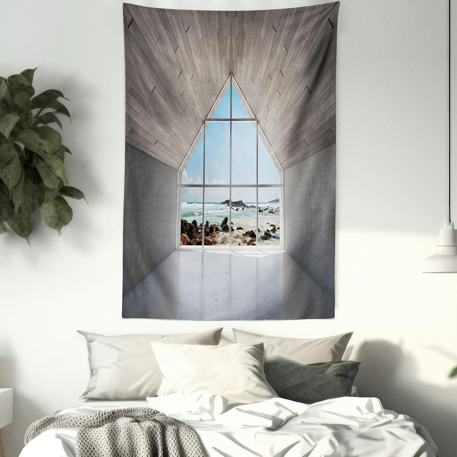 imageAmbesonne Mint Tapestry Blurry Abstract Background Shady Pastel Toned Modern Watercolor Murky Image Wall Hanging for Bedroom Living Room Dorm Decor 60 X 80 Mint GreenGrey Sky
