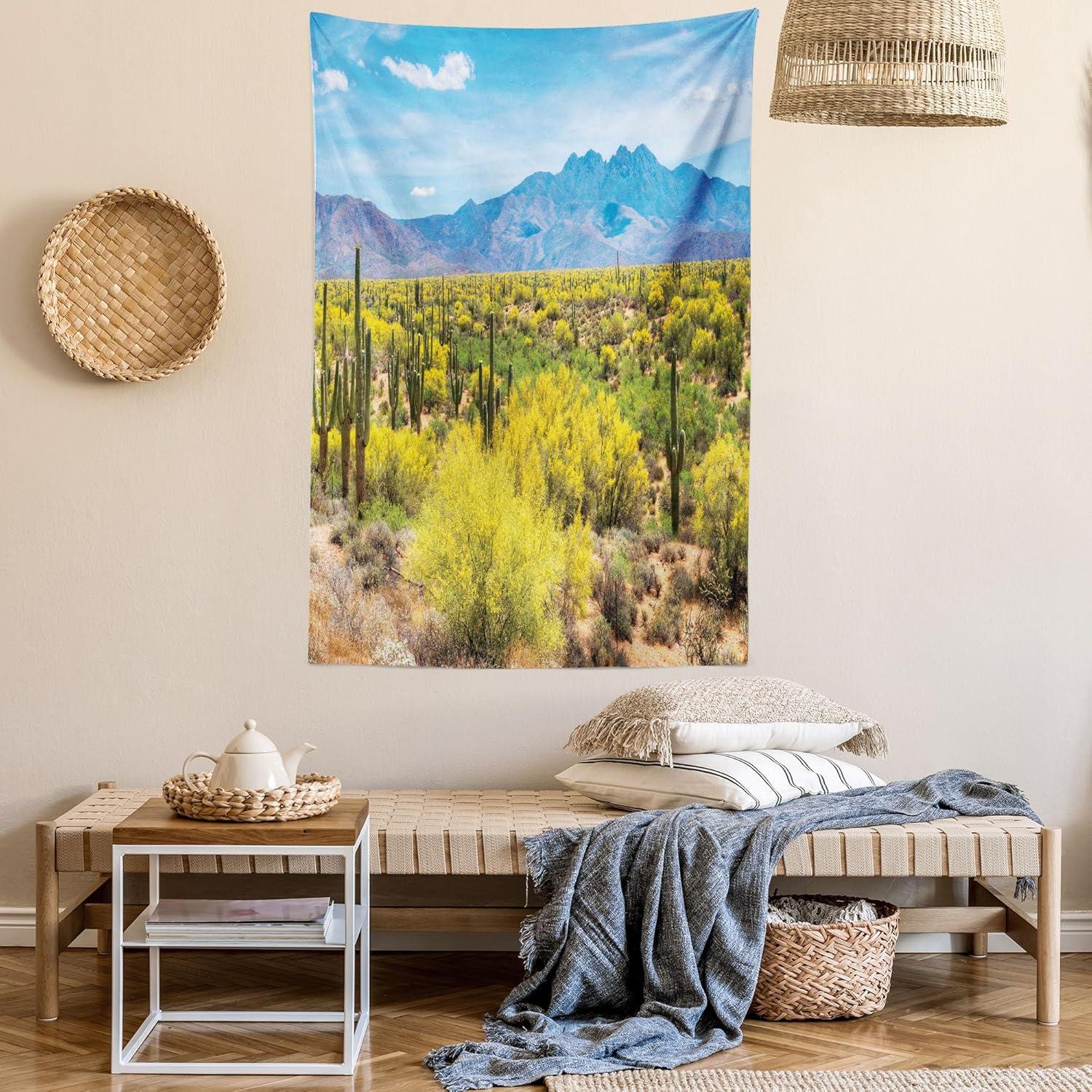imageAmbesonne Mint Tapestry Blurry Abstract Background Shady Pastel Toned Modern Watercolor Murky Image Wall Hanging for Bedroom Living Room Dorm Decor 60 X 80 Mint GreenApple Green