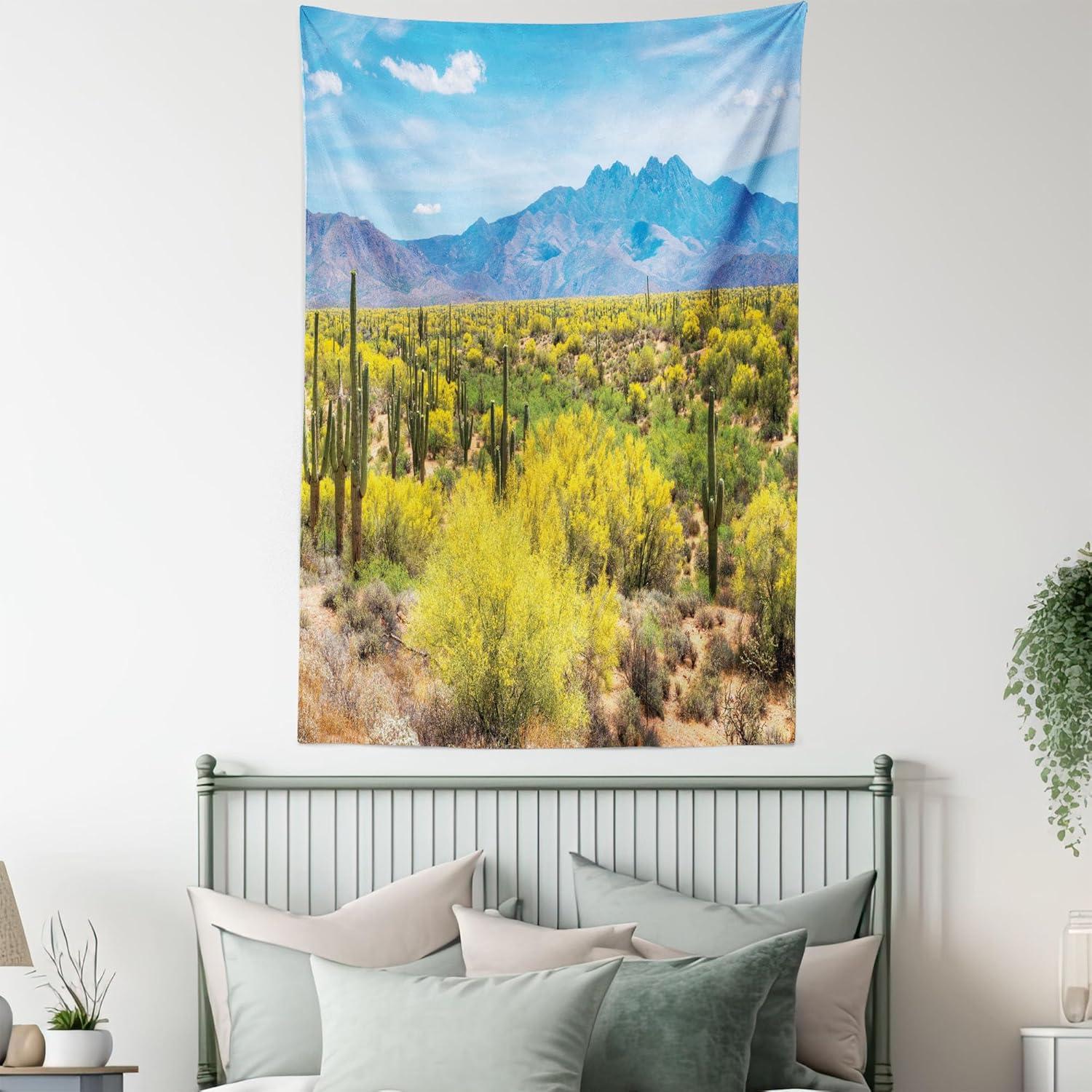 imageAmbesonne Mint Tapestry Blurry Abstract Background Shady Pastel Toned Modern Watercolor Murky Image Wall Hanging for Bedroom Living Room Dorm Decor 60 X 80 Mint GreenApple Green