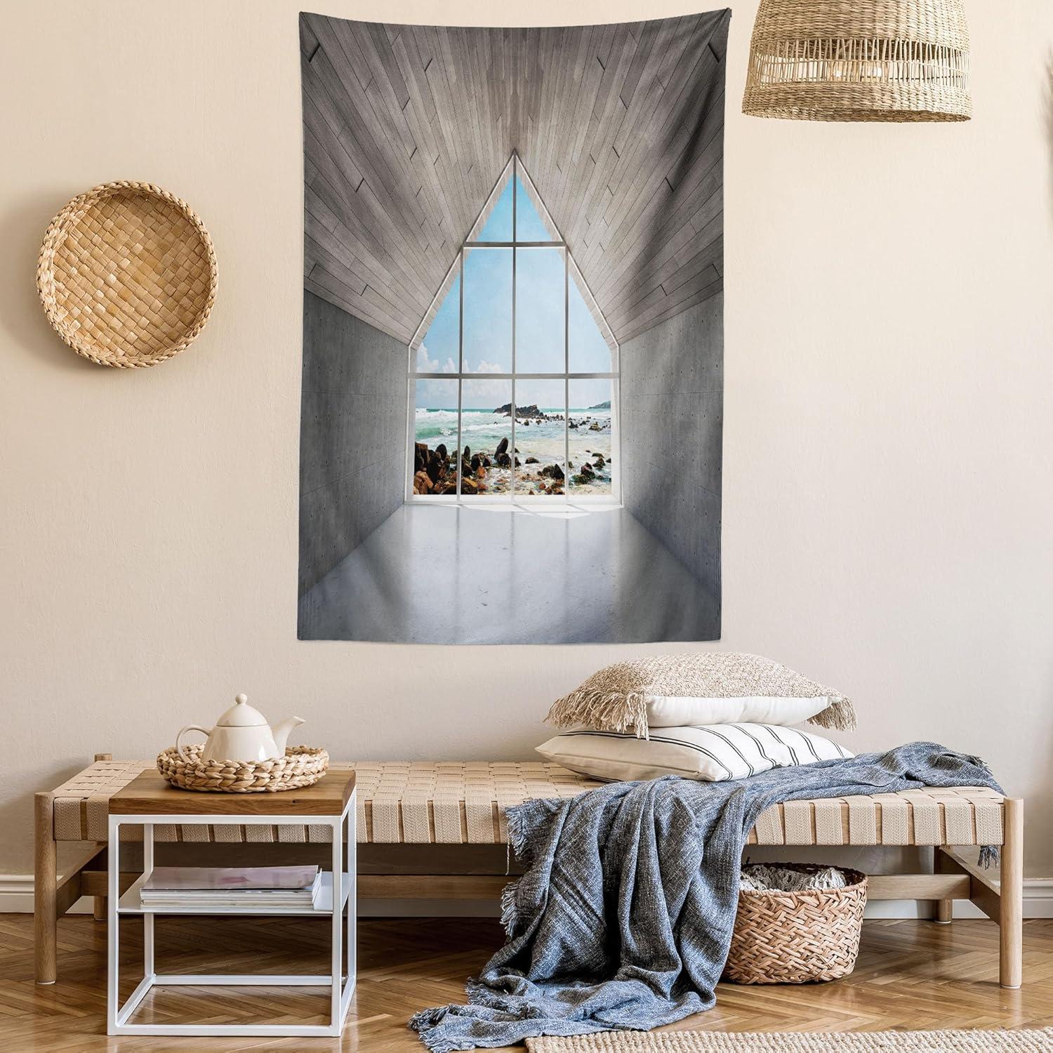 imageAmbesonne Mint Tapestry Blurry Abstract Background Shady Pastel Toned Modern Watercolor Murky Image Wall Hanging for Bedroom Living Room Dorm Decor 60 X 80 Mint GreenGrey Sky