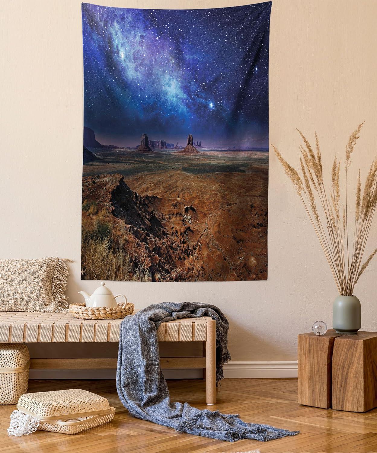 imageAmbesonne Mint Tapestry Blurry Abstract Background Shady Pastel Toned Modern Watercolor Murky Image Wall Hanging for Bedroom Living Room Dorm Decor 60 X 80 Mint GreenDark Blue and Brown