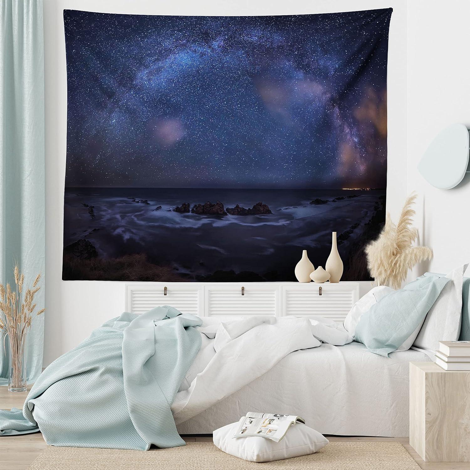 imageAmbesonne Mint Tapestry Blurry Abstract Background Shady Pastel Toned Modern Watercolor Murky Image Wall Hanging for Bedroom Living Room Dorm Decor 60 X 80 Mint GreenBlue