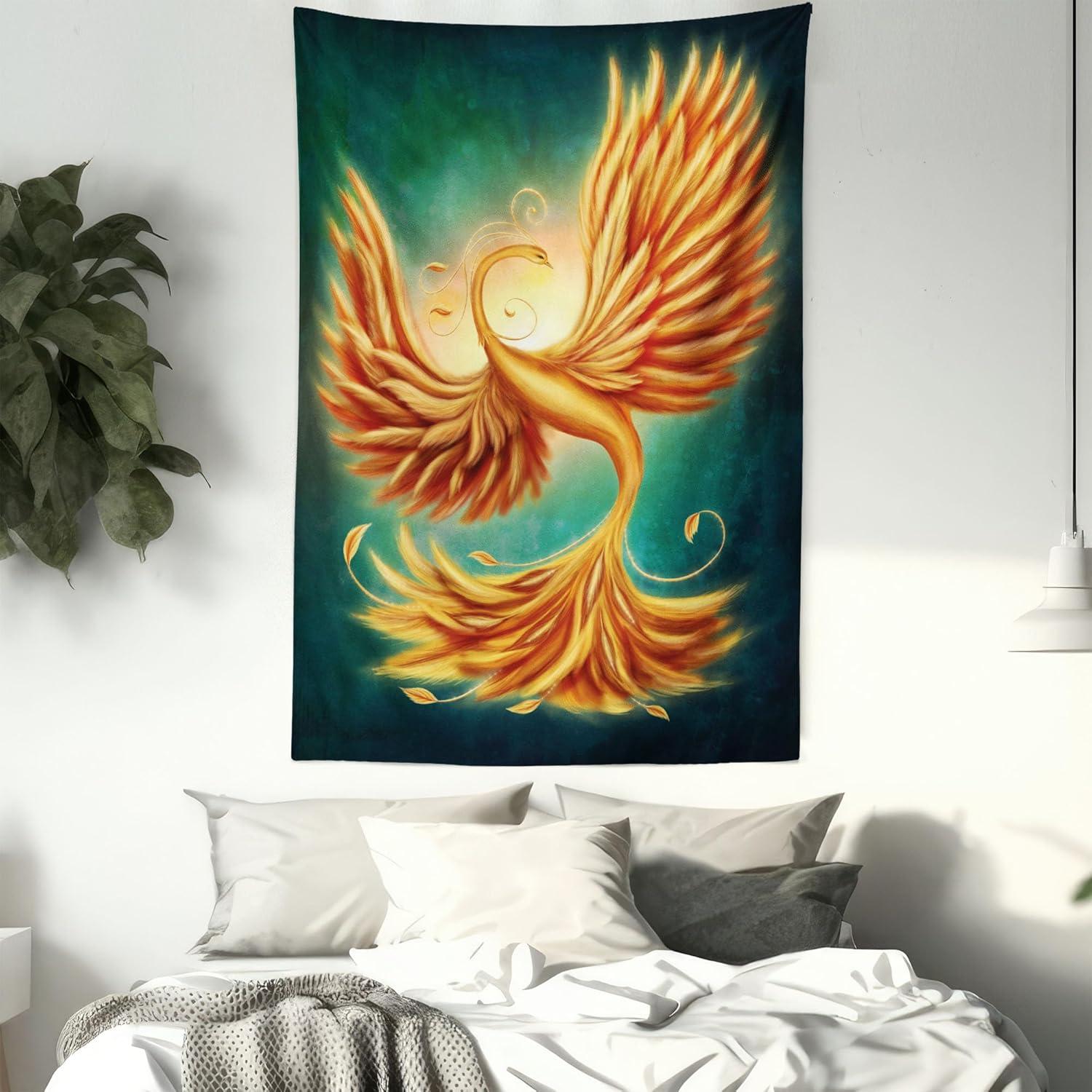 imageAmbesonne Mint Tapestry Blurry Abstract Background Shady Pastel Toned Modern Watercolor Murky Image Wall Hanging for Bedroom Living Room Dorm Decor 60 X 80 Mint GreenMarigold Emerald