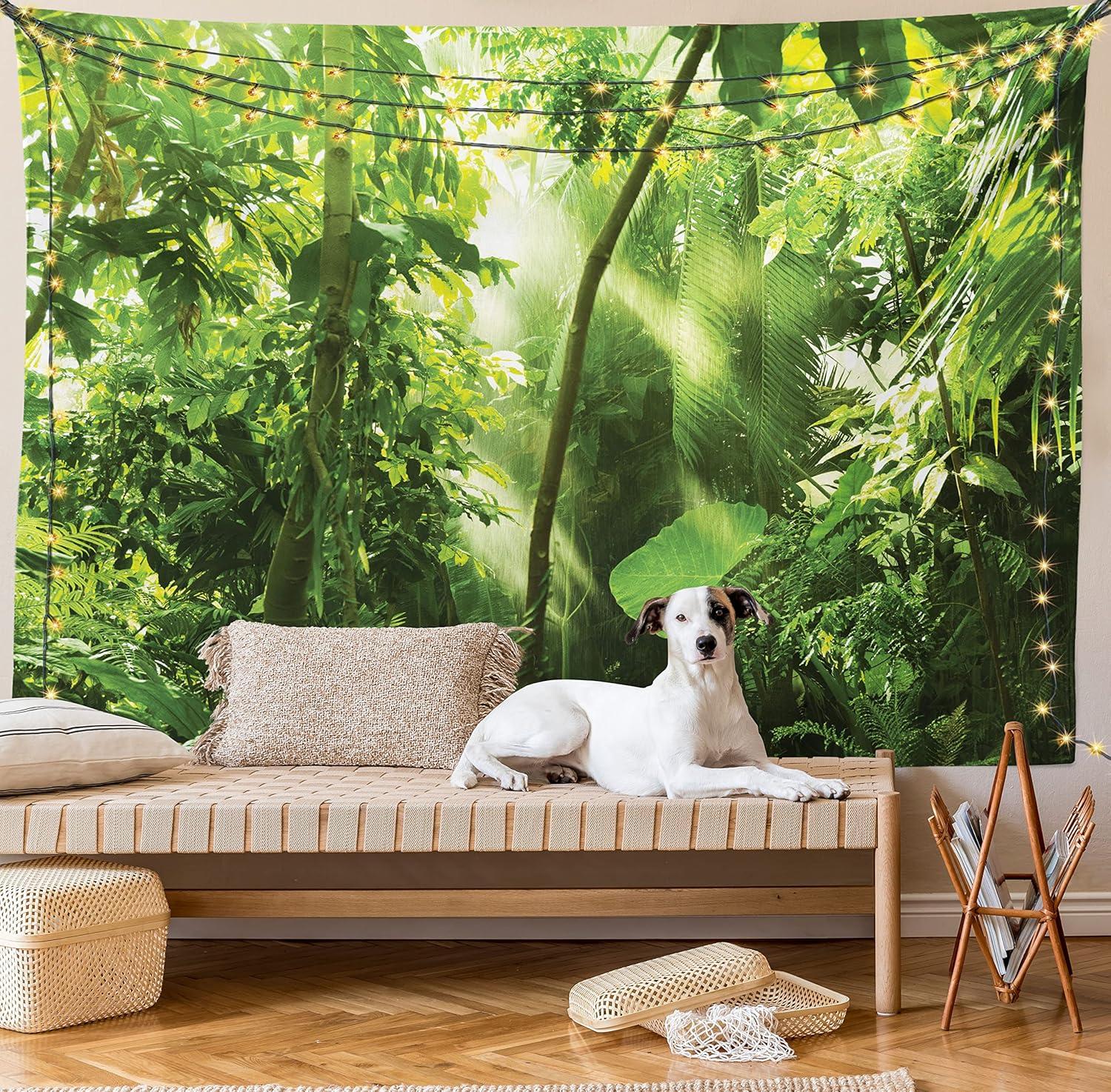 imageAmbesonne Mint Tapestry Blurry Abstract Background Shady Pastel Toned Modern Watercolor Murky Image Wall Hanging for Bedroom Living Room Dorm Decor 60 X 80 Mint GreenYellow and Green