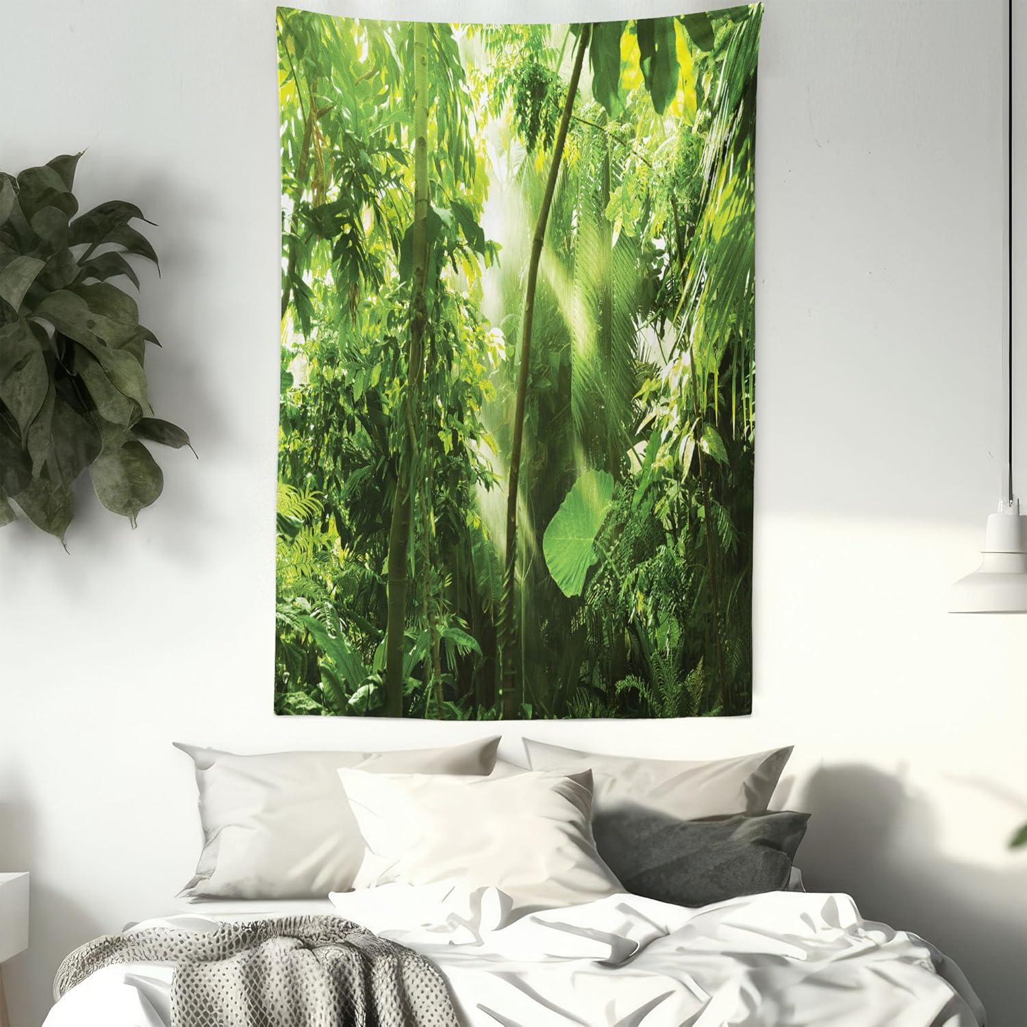 imageAmbesonne Mint Tapestry Blurry Abstract Background Shady Pastel Toned Modern Watercolor Murky Image Wall Hanging for Bedroom Living Room Dorm Decor 60 X 80 Mint GreenYellow and Green