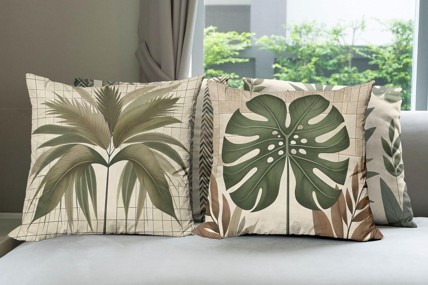 imageAmbesonne Modern Throw Pillow Cushion Cover Geometric Triangle Shapes Zig Zag Triggering Lines Minimalist Pattern Print Decorative Square Accent Pillow Case 18 X 18 Black and WhiteUmber Forest Green Ivory