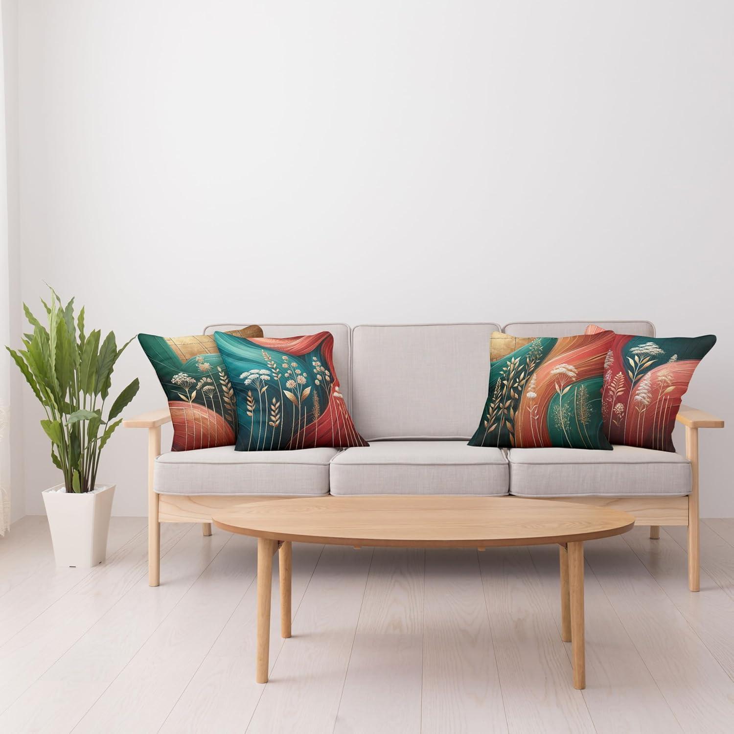 imageAmbesonne Modern Throw Pillow Cushion Cover Geometric Triangle Shapes Zig Zag Triggering Lines Minimalist Pattern Print Decorative Square Accent Pillow Case 18 X 18 Black and WhiteTeal Coral Pale Coffee
