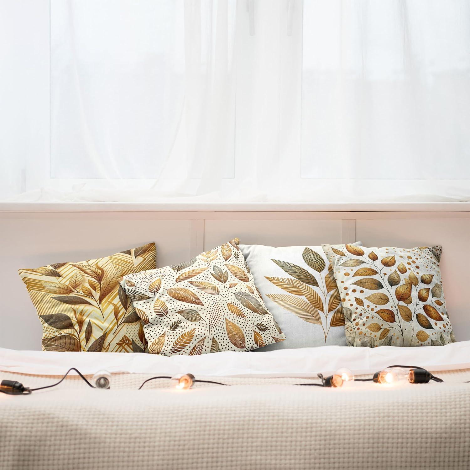 imageAmbesonne Modern Throw Pillow Cushion Cover Geometric Triangle Shapes Zig Zag Triggering Lines Minimalist Pattern Print Decorative Square Accent Pillow Case 18 X 18 Black and WhiteGinger Brown and Cream