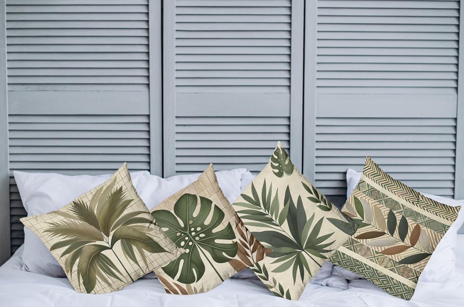 imageAmbesonne Modern Throw Pillow Cushion Cover Geometric Triangle Shapes Zig Zag Triggering Lines Minimalist Pattern Print Decorative Square Accent Pillow Case 18 X 18 Black and WhiteUmber Forest Green Ivory