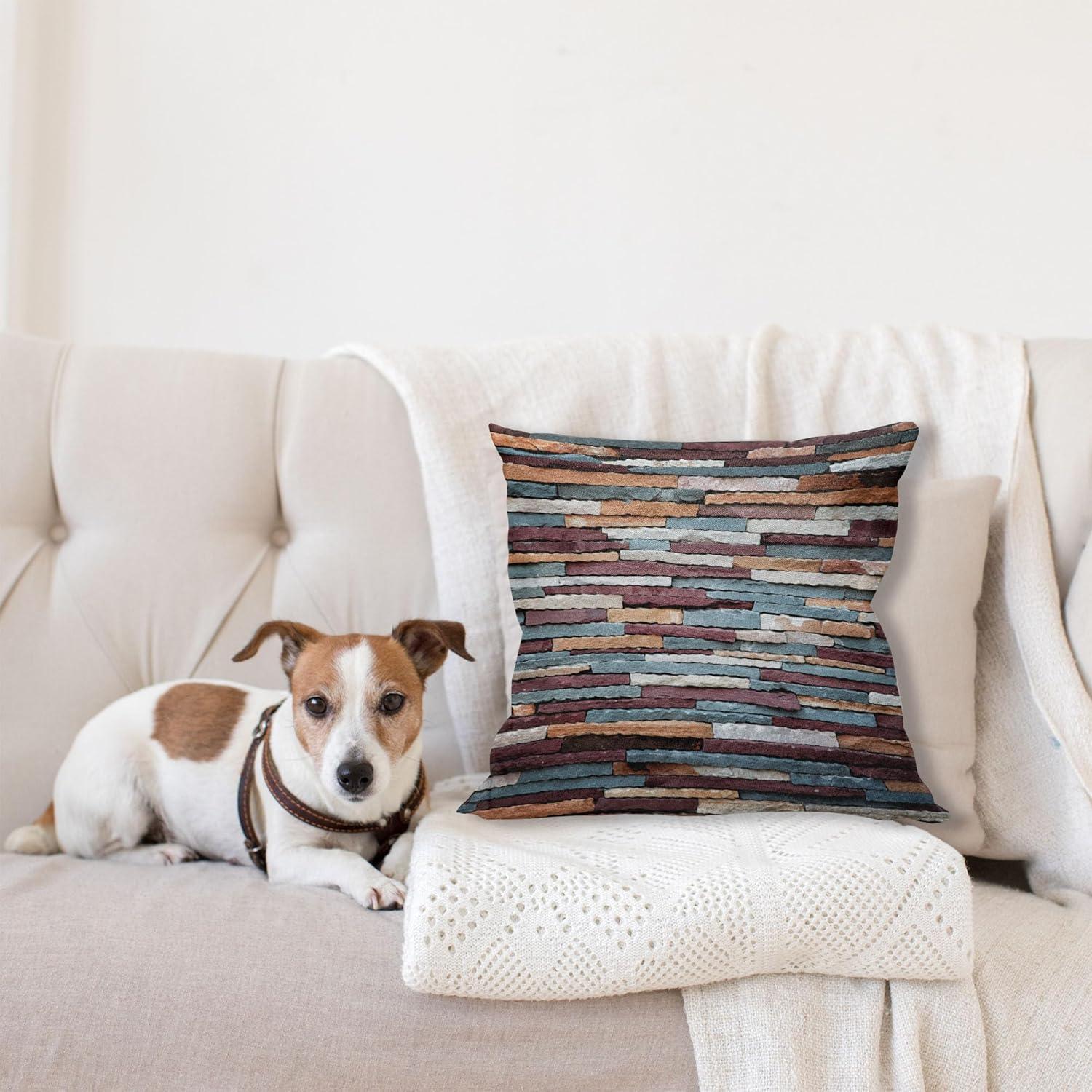 imageAmbesonne Modern Throw Pillow Cushion Cover Geometric Triangle Shapes Zig Zag Triggering Lines Minimalist Pattern Print Decorative Square Accent Pillow Case 18 X 18 Black and WhiteMauve Teal Ivory