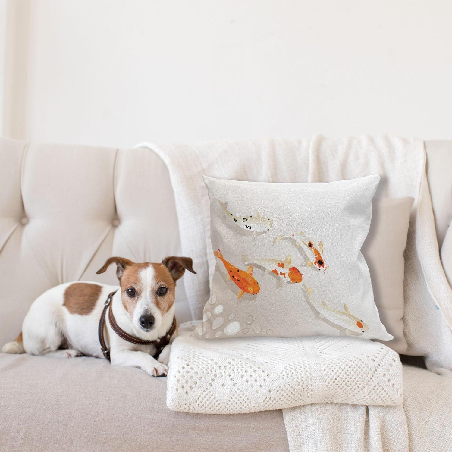 imageAmbesonne Modern Throw Pillow Cushion Cover Geometric Triangle Shapes Zig Zag Triggering Lines Minimalist Pattern Print Decorative Square Accent Pillow Case 18 X 18 Black and WhiteOrange Beige