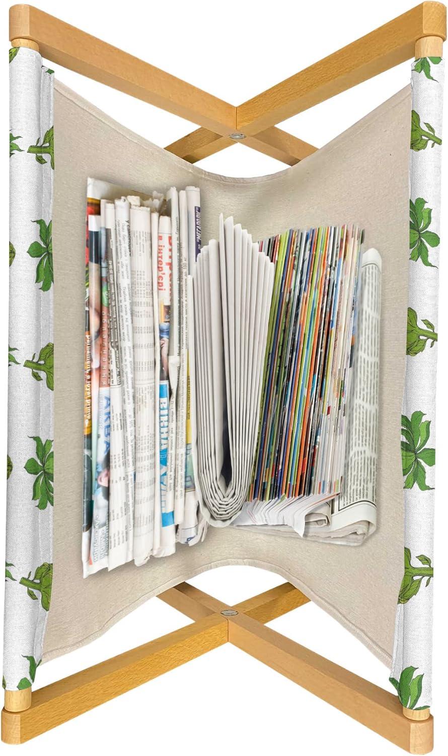 imageAmbesonne Romantic Magazine and Book Holder Continuous Hand Drawn Hearts as Clover Leaves Monochrome Valentines Day Floor Rack Decor for Interior of Home amp Office 22 x 19 Hot Pink and WhiteGreen White