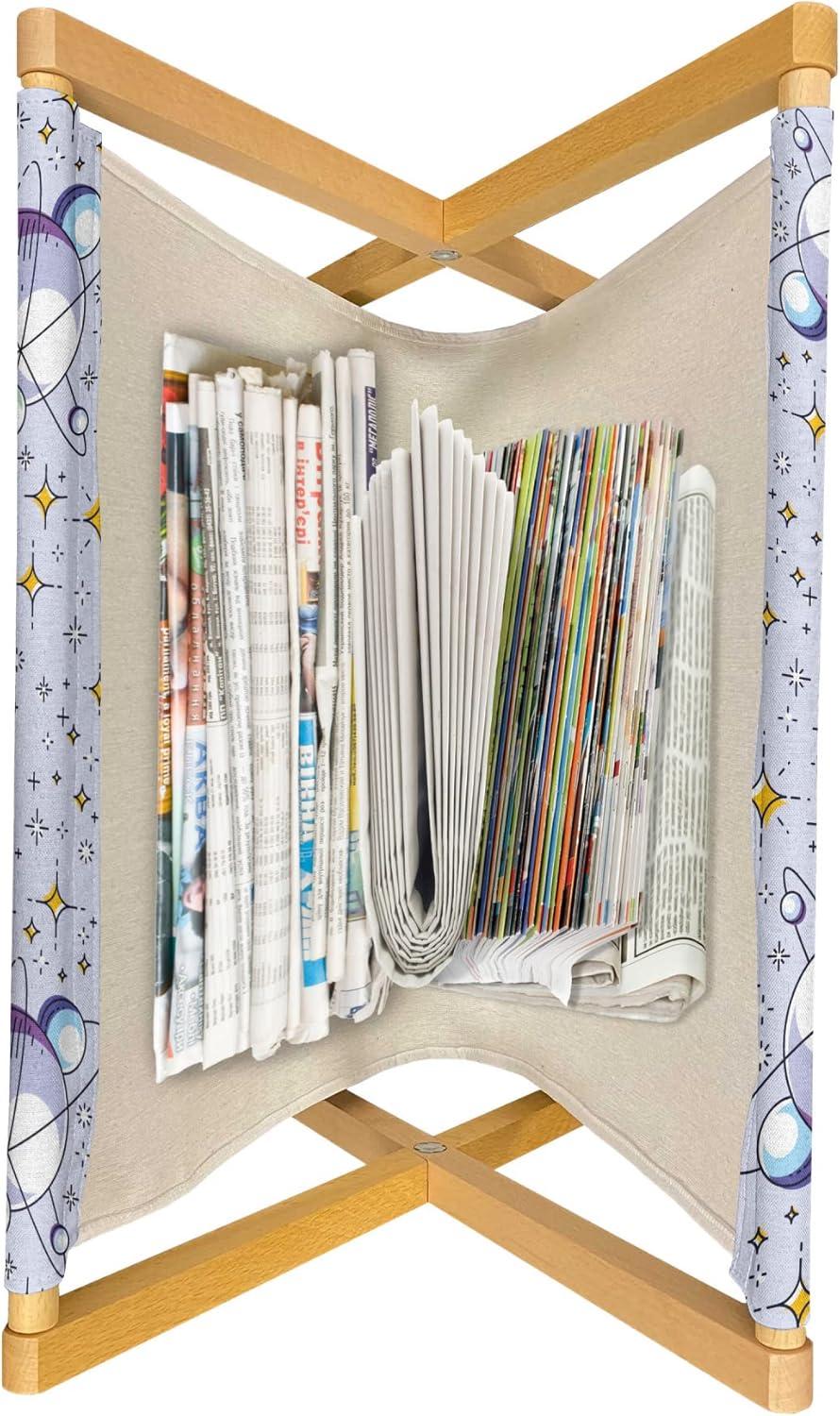 imageAmbesonne Romantic Magazine and Book Holder Continuous Hand Drawn Hearts as Clover Leaves Monochrome Valentines Day Floor Rack Decor for Interior of Home amp Office 22 x 19 Hot Pink and WhitePastel Purple Multicolor