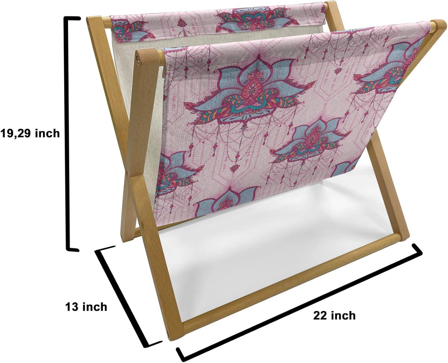 imageAmbesonne Romantic Magazine and Book Holder Valentines Day Pattern with Heart Shapes in Gradient Pastel Love Floor Rack Decor for Interior of Home amp Office 22 x 19 Coral Maroon and MagentaRose Magenta and Pale Pink