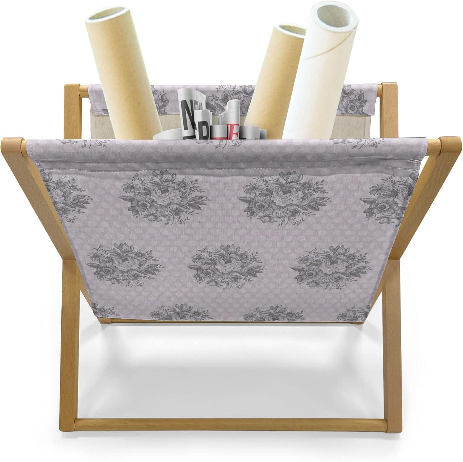imageAmbesonne Romantic Magazine and Book Holder Valentines Day Pattern with Heart Shapes in Gradient Pastel Love Floor Rack Decor for Interior of Home amp Office 22 x 19 Coral Maroon and MagentaPale Mauve Charcoal Grey