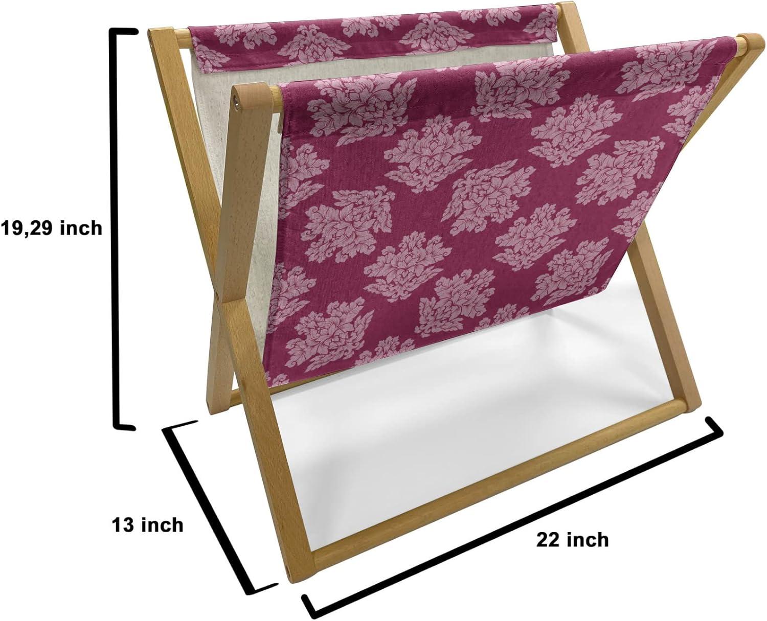 imageAmbesonne Rose Magazine and Book Holder Blossoming Romantic Valentines Day Themed Flowers Feminine Style Blooms Floor Rack Decor for Interior of Home amp Office 22 x 19 Magenta Peach and GreenPale Pink Ruby