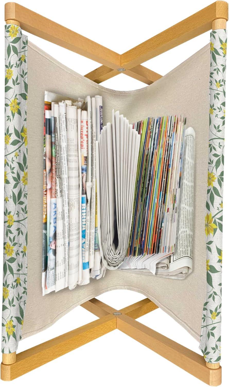 imageAmbesonne Rose Magazine and Book Holder Blossoming Romantic Valentines Day Themed Flowers Feminine Style Blooms Floor Rack Decor for Interior of Home amp Office 22 x 19 Magenta Peach and GreenGreen Yellow and Cream