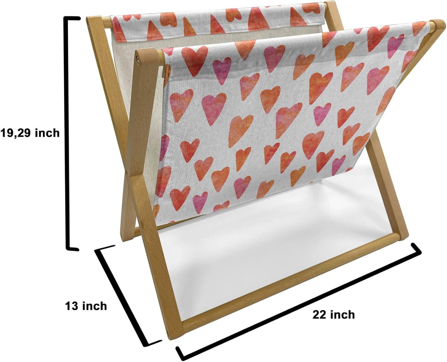 imageAmbesonne Rose Magazine and Book Holder Blossoming Romantic Valentines Day Themed Flowers Feminine Style Blooms Floor Rack Decor for Interior of Home amp Office 22 x 19 Magenta Peach and GreenBurnt Orange and Pink