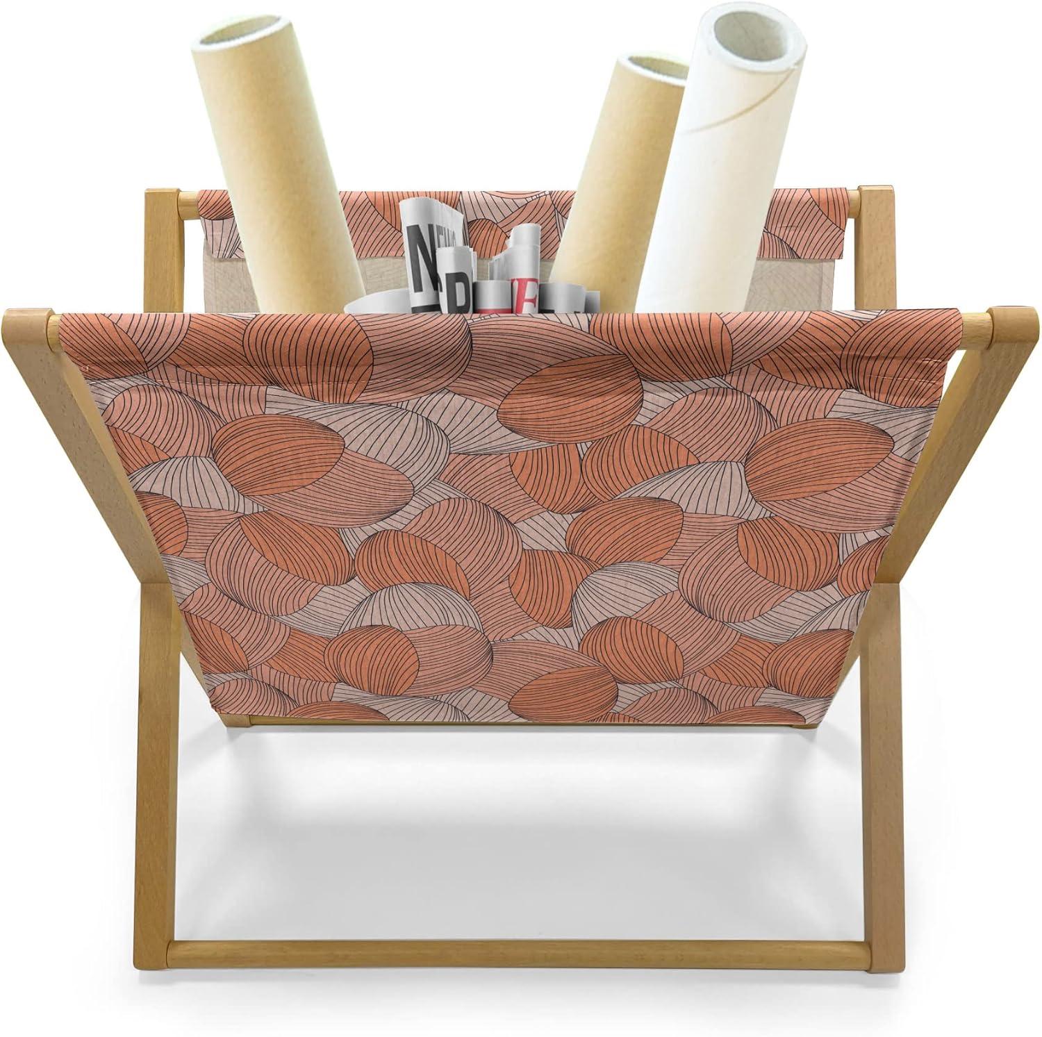 imageAmbesonne Rose Magazine and Book Holder Blossoming Romantic Valentines Day Themed Flowers Feminine Style Blooms Floor Rack Decor for Interior of Home amp Office 22 x 19 Magenta Peach and GreenBurnt Sienna Eggshell