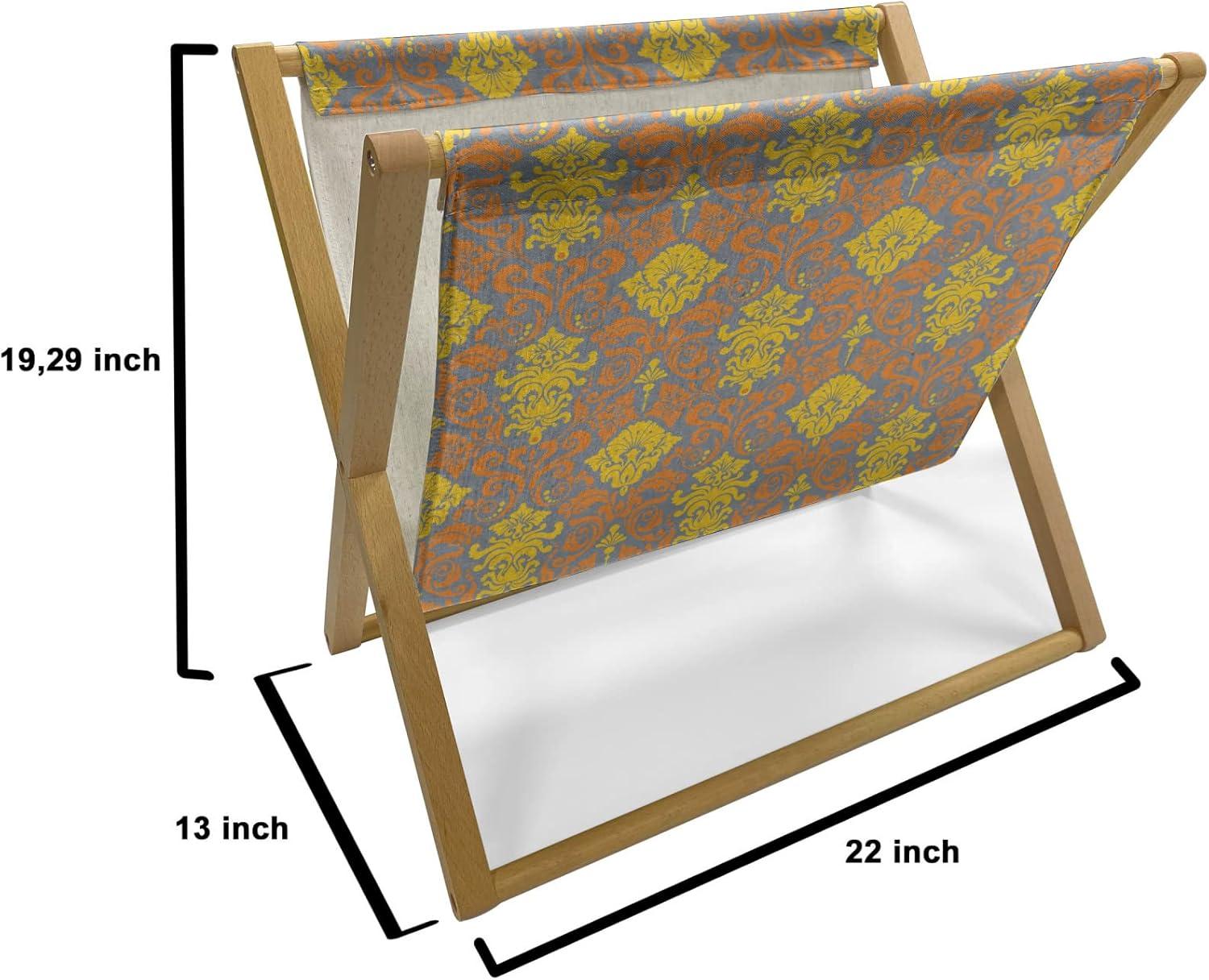 imageAmbesonne Rose Magazine and Book Holder Blossoming Romantic Valentines Day Themed Flowers Feminine Style Blooms Floor Rack Decor for Interior of Home amp Office 22 x 19 Magenta Peach and GreenEarth Yellow Orange Grey
