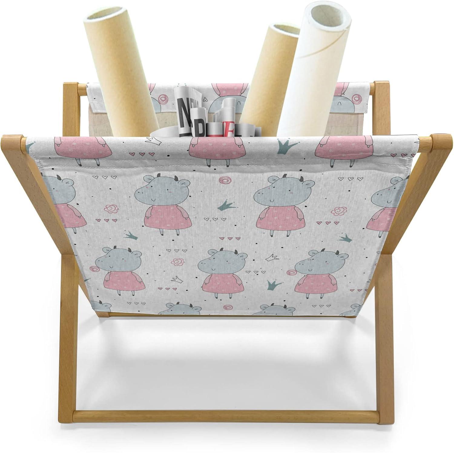imageAmbesonne Rose Magazine and Book Holder Blossoming Romantic Valentines Day Themed Flowers Feminine Style Blooms Floor Rack Decor for Interior of Home amp Office 22 x 19 Magenta Peach and GreenCadet Blue Cadet Blue