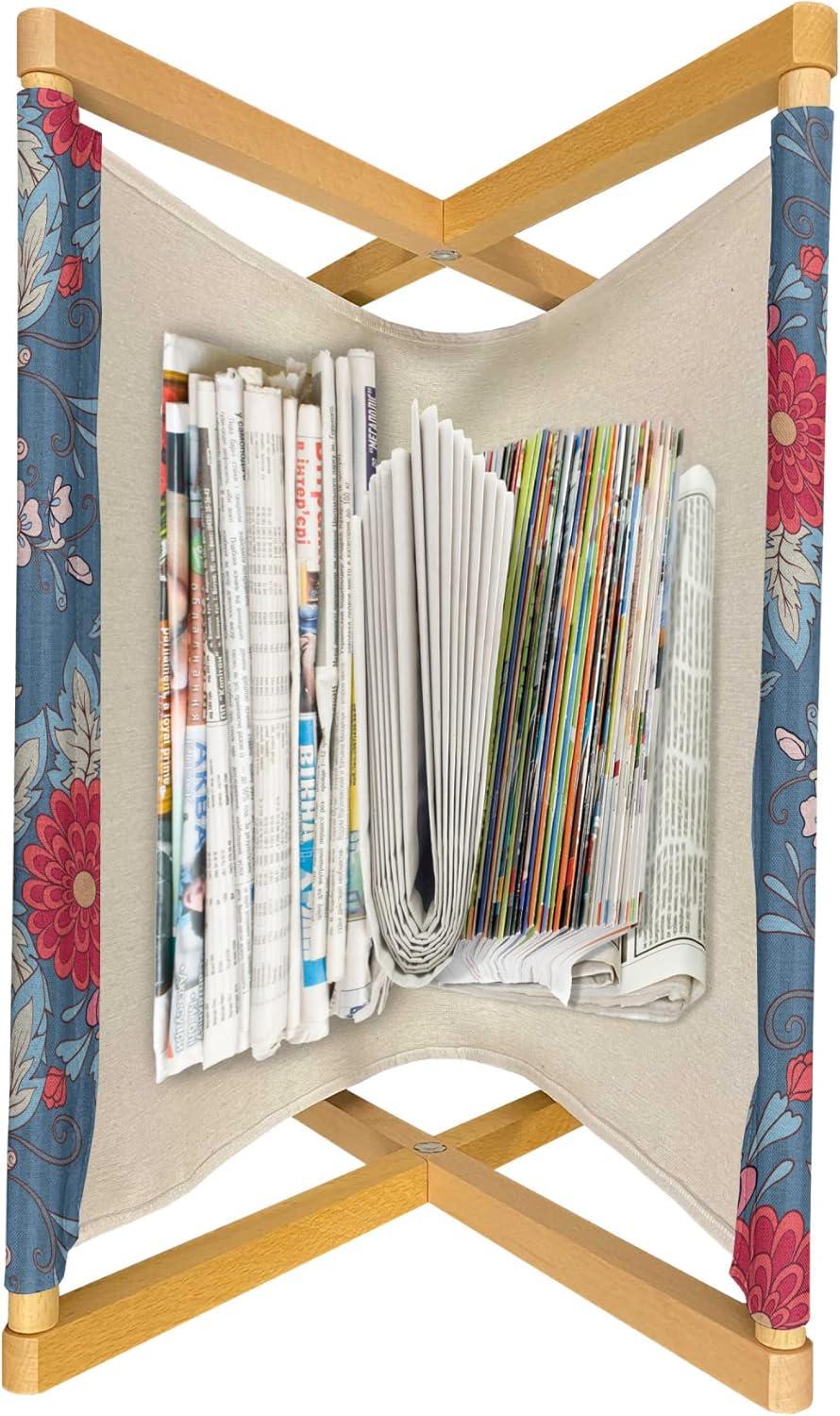 imageAmbesonne Rose Magazine and Book Holder Blossoming Romantic Valentines Day Themed Flowers Feminine Style Blooms Floor Rack Decor for Interior of Home amp Office 22 x 19 Magenta Peach and GreenDark Blue Vermilion