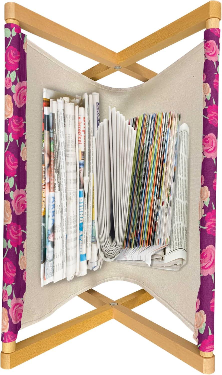imageAmbesonne Rose Magazine and Book Holder Blossoming Romantic Valentines Day Themed Flowers Feminine Style Blooms Floor Rack Decor for Interior of Home amp Office 22 x 19 Magenta Peach and GreenMagenta Peach and Green