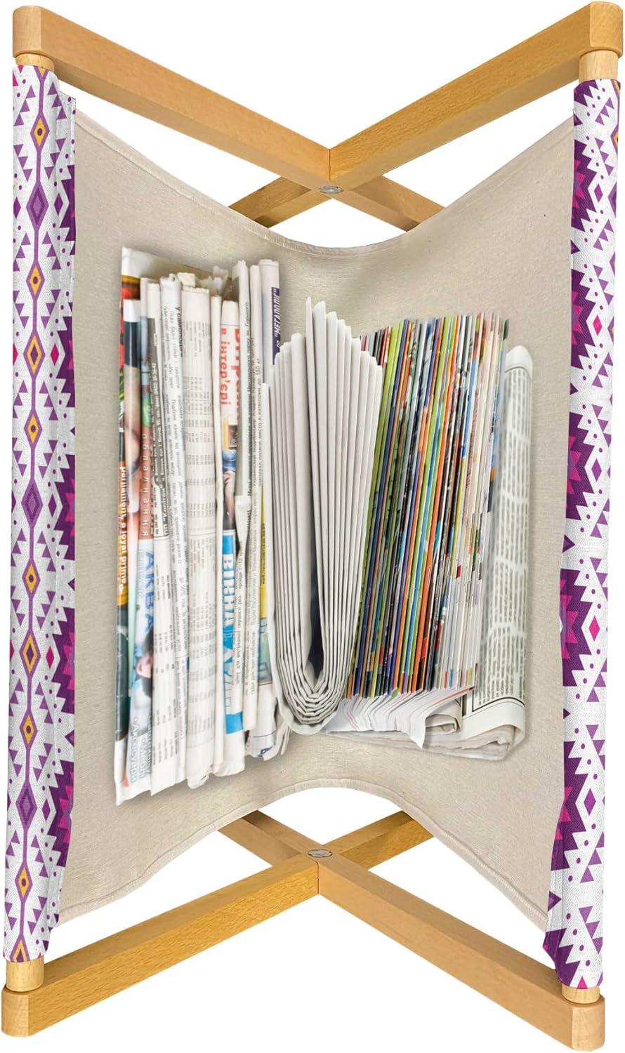 imageAmbesonne Rose Magazine and Book Holder Blossoming Romantic Valentines Day Themed Flowers Feminine Style Blooms Floor Rack Decor for Interior of Home amp Office 22 x 19 Magenta Peach and GreenPurple Yellow White