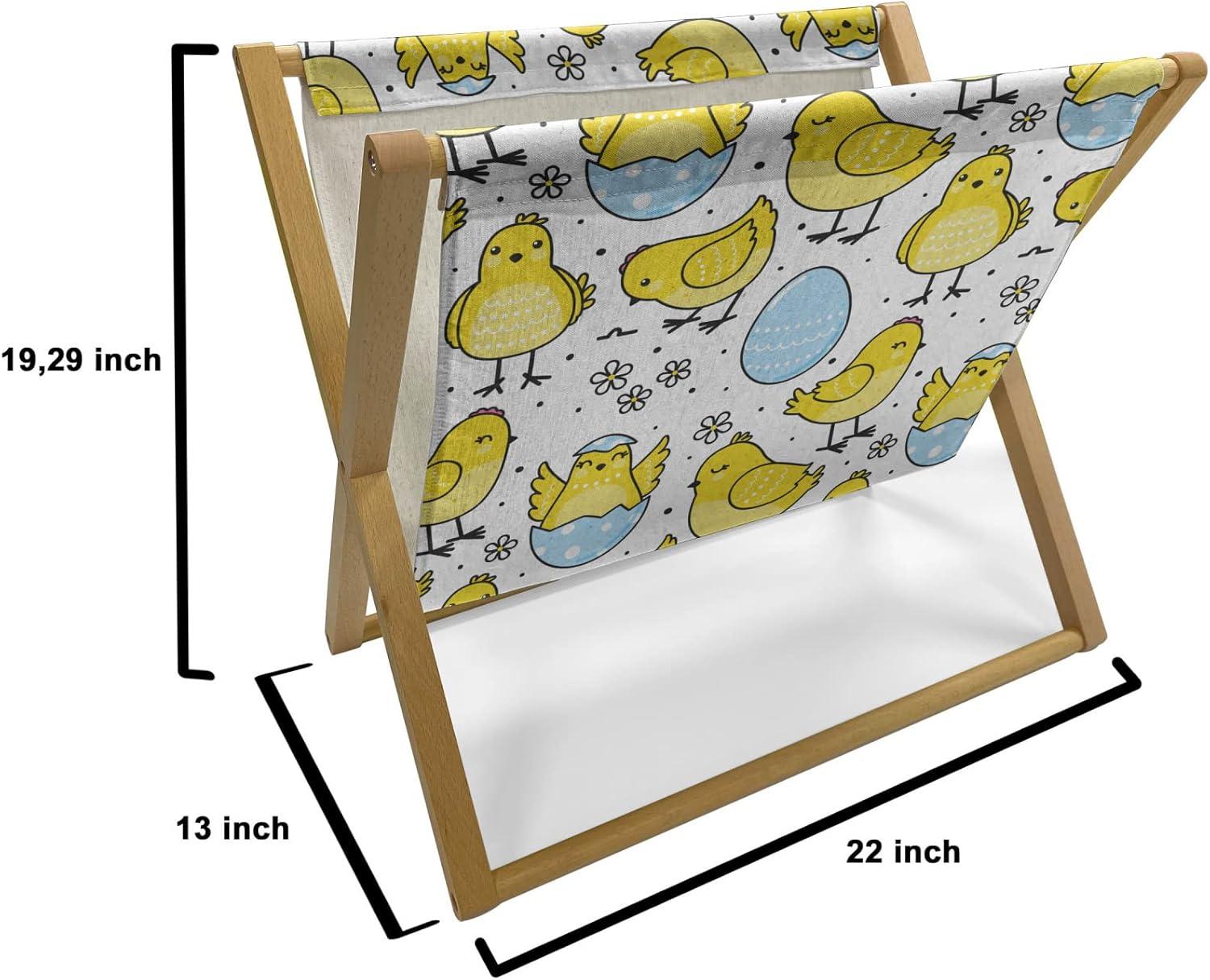 imageAmbesonne Valentines Day Magazine and Book Holder Abstract Hearts Lollipops Rhythmic Romance Illustration Floor Rack Decor for Interior of Home amp Office 22 x 19 Vermilion PearlYellow Pale Blue White