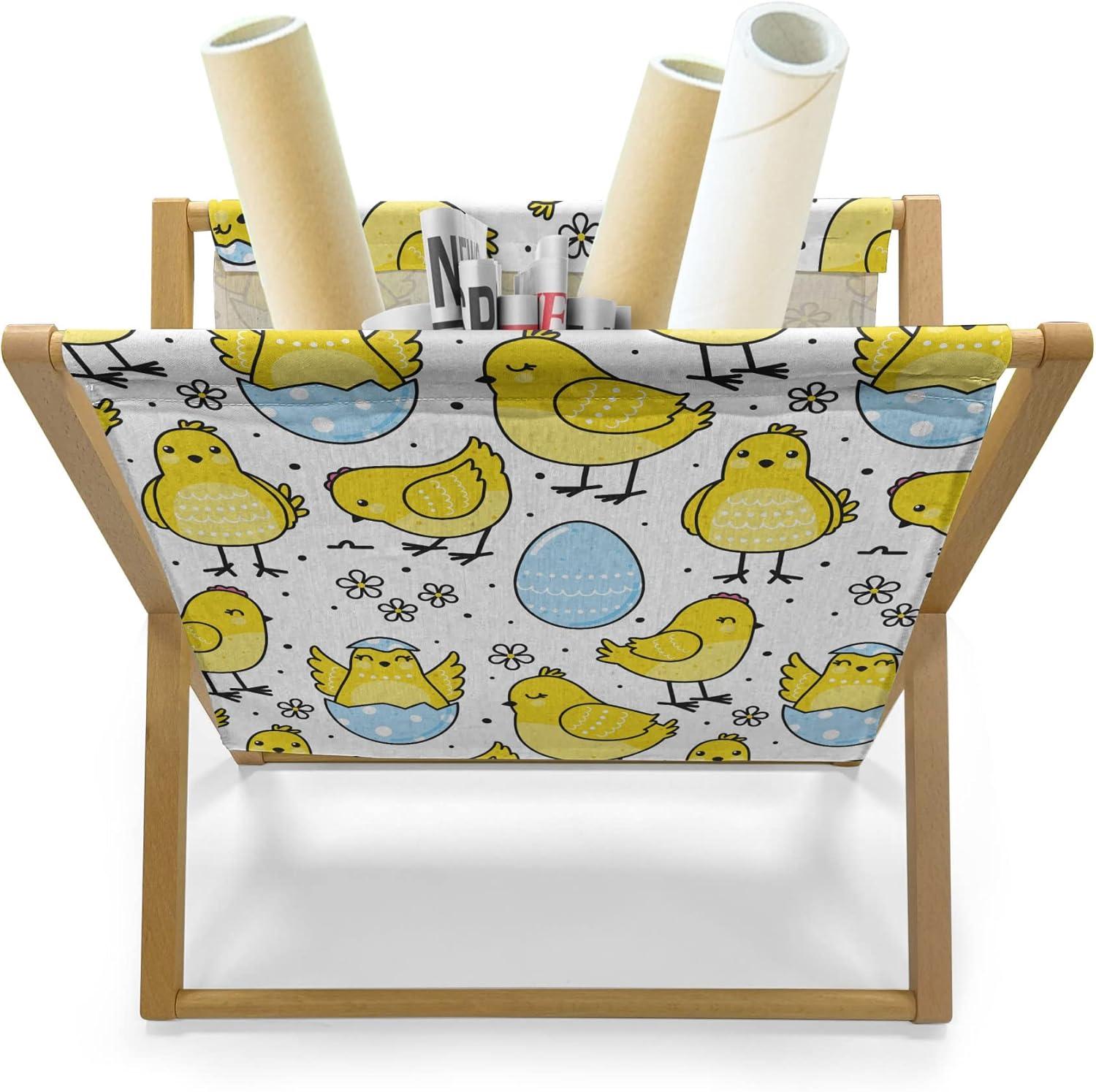imageAmbesonne Valentines Day Magazine and Book Holder Abstract Hearts Lollipops Rhythmic Romance Illustration Floor Rack Decor for Interior of Home amp Office 22 x 19 Vermilion PearlYellow Pale Blue White