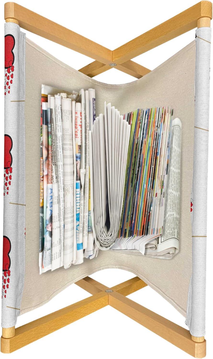 imageAmbesonne Valentines Day Magazine and Book Holder Abstract Hearts Lollipops Rhythmic Romance Illustration Floor Rack Decor for Interior of Home amp Office 22 x 19 Vermilion PearlVermilion Pearl